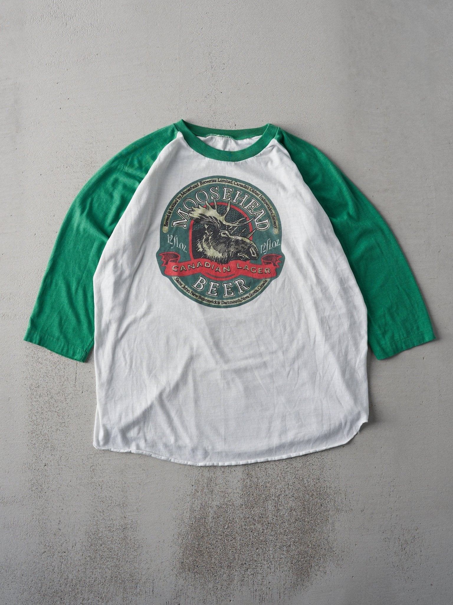 Vintage 90s White and Green Moosehead Beer Long Sleeve (M/L)