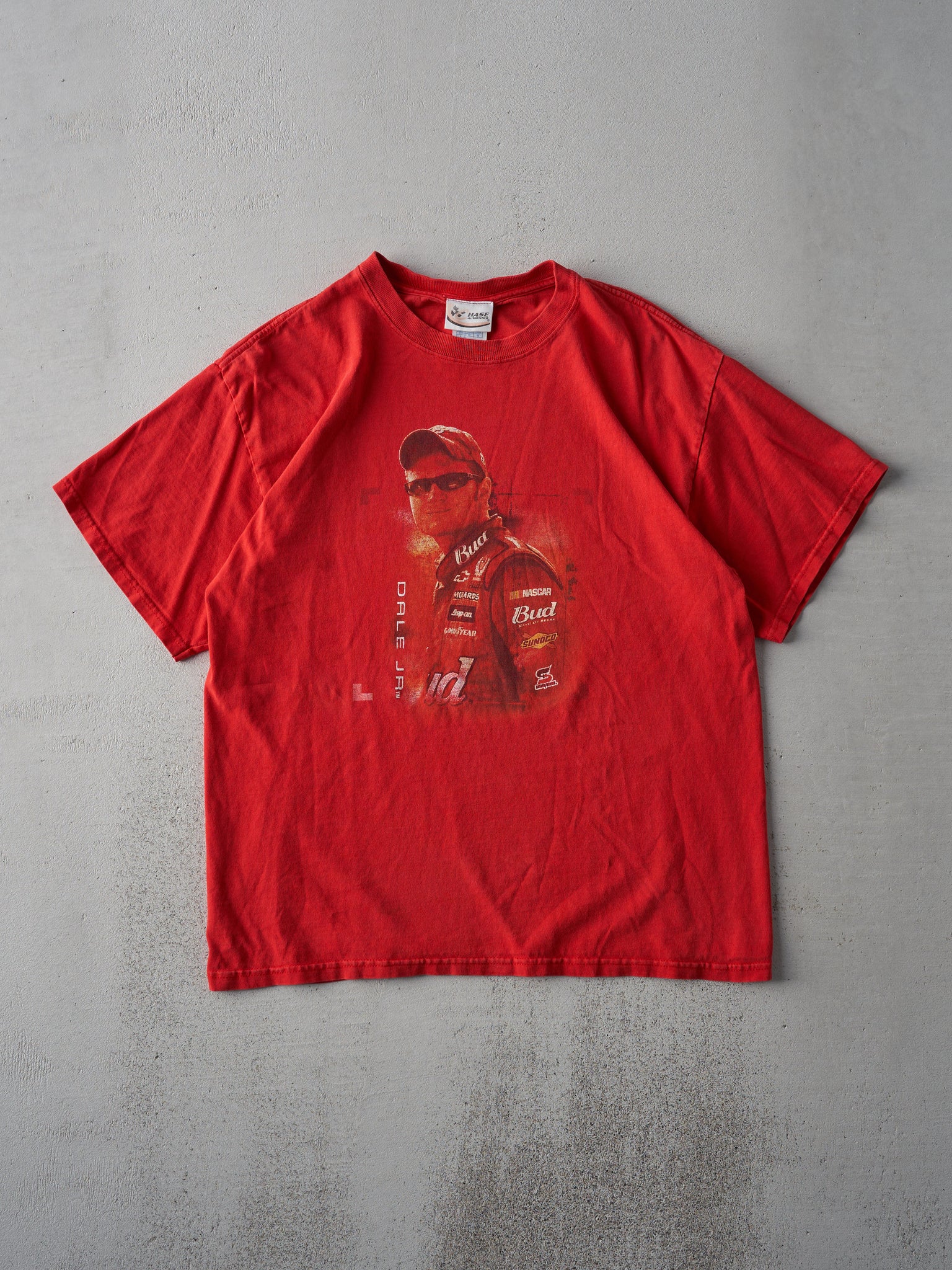 Vintage Y2K Red Dale Jr Budweiser Racing Tee (M)