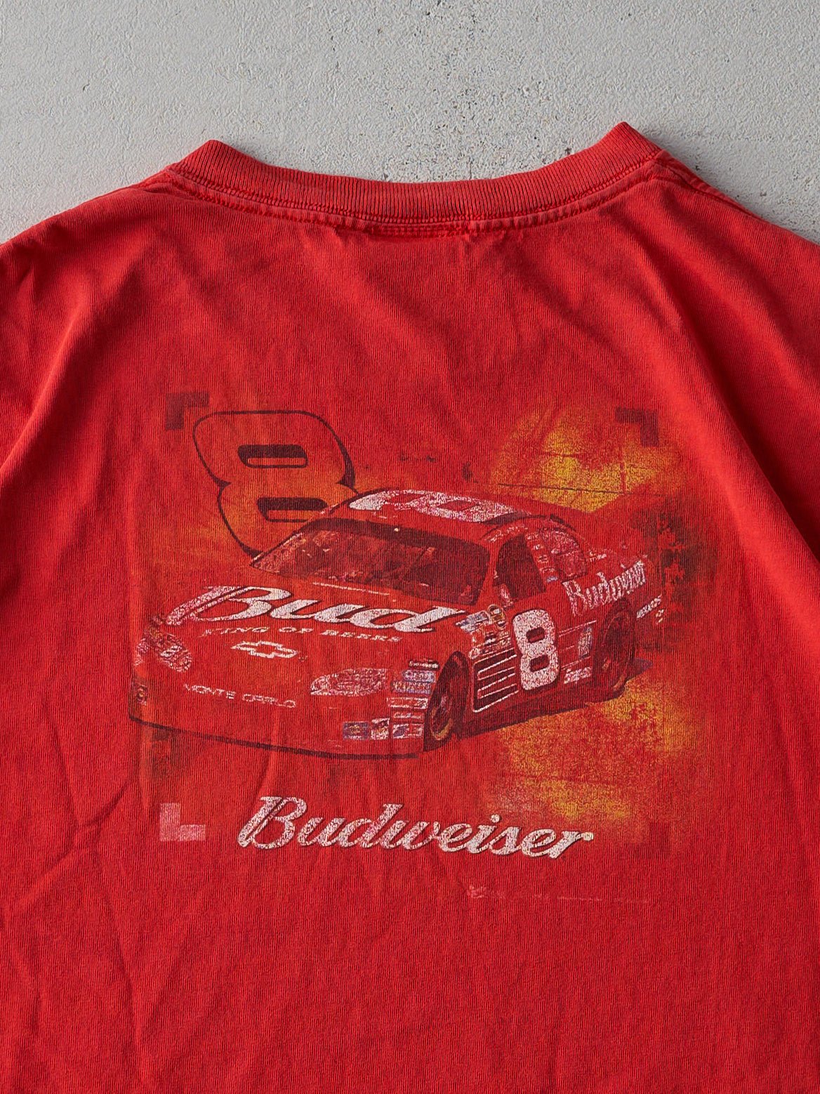 Vintage Y2K Red Dale Jr Budweiser Racing Tee (M)