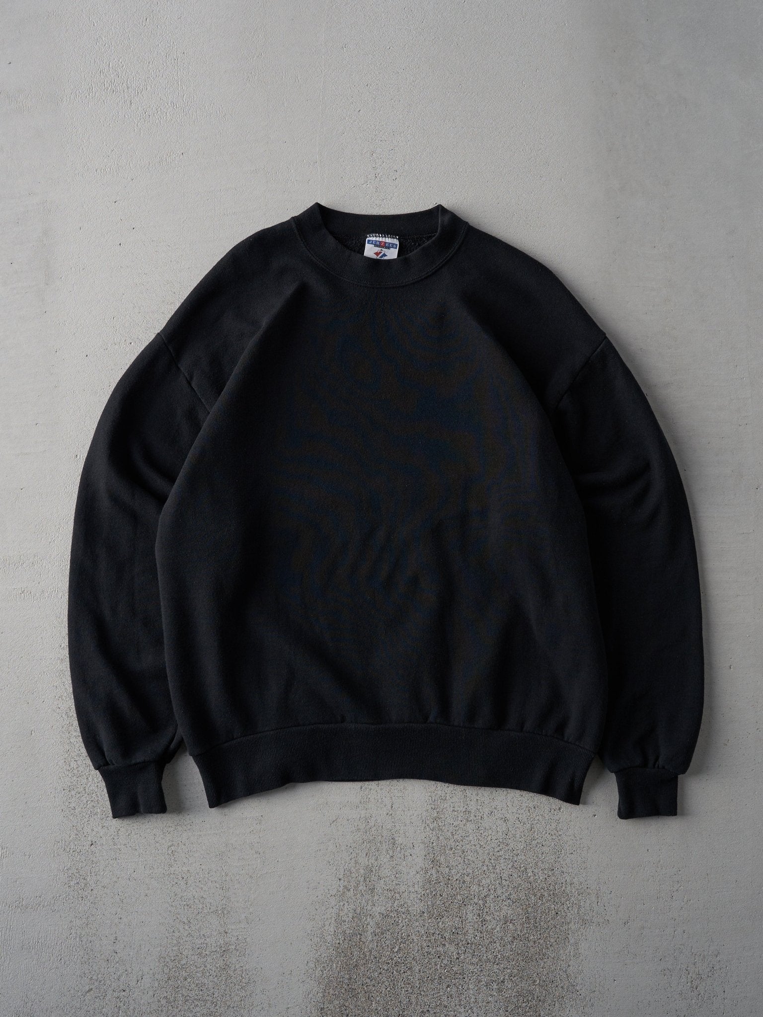 Vintage 90s Black Blank Crewneck (M)