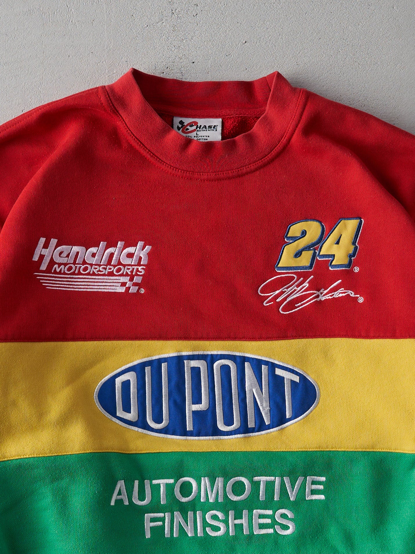 Vintage 90s Colour Block Jeff Gordon Nascar Crewneck (XL)