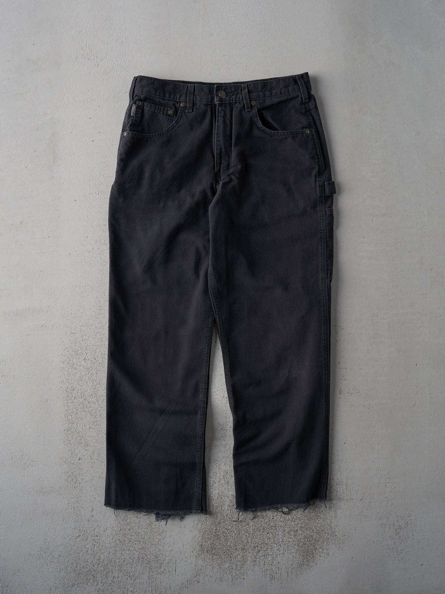 Vintage Y2K Black Carhartt Cut Off Carpenter Pants (32x27.5)