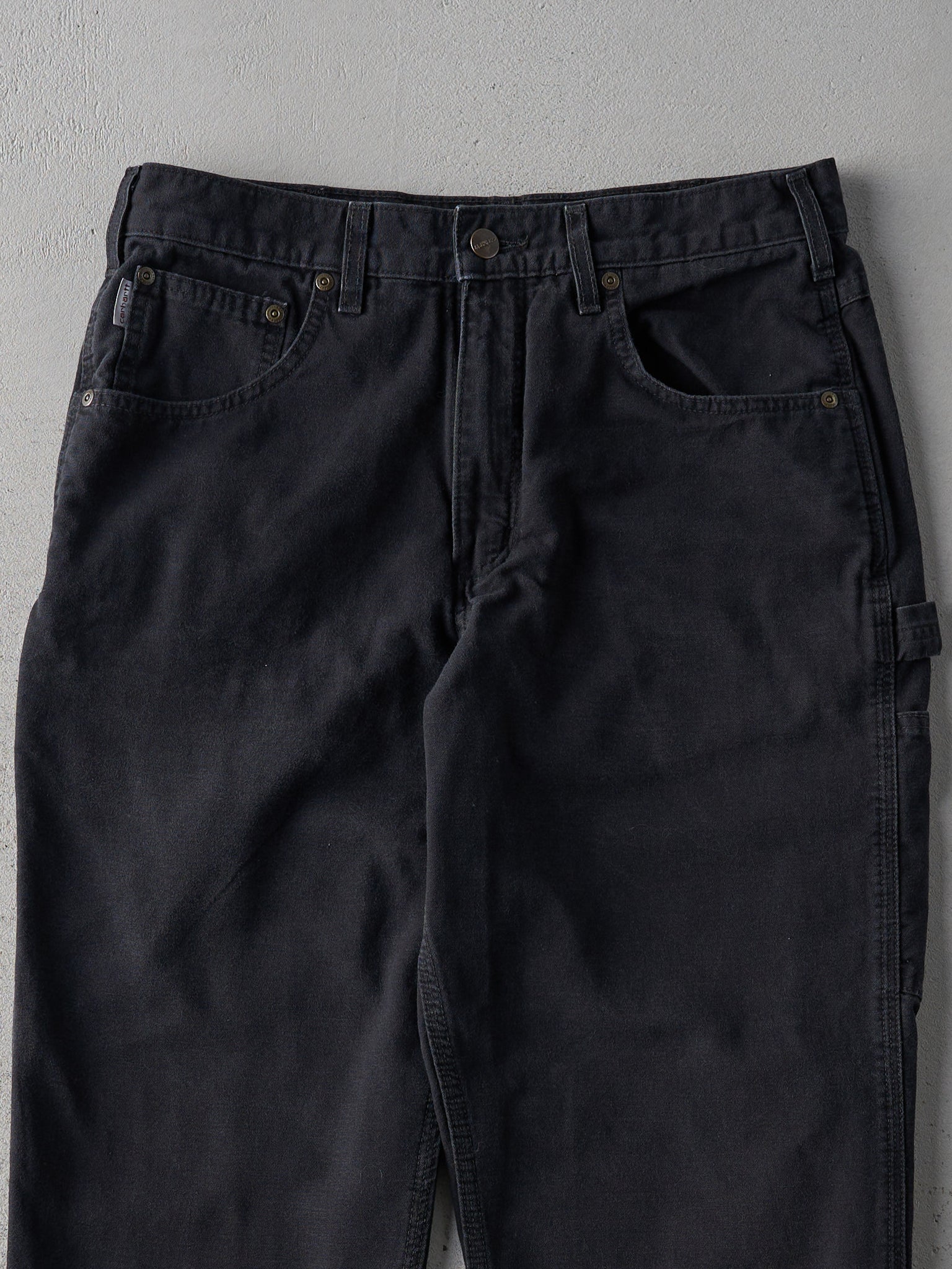 Vintage Y2K Black Carhartt Cut Off Carpenter Pants (32x27.5)