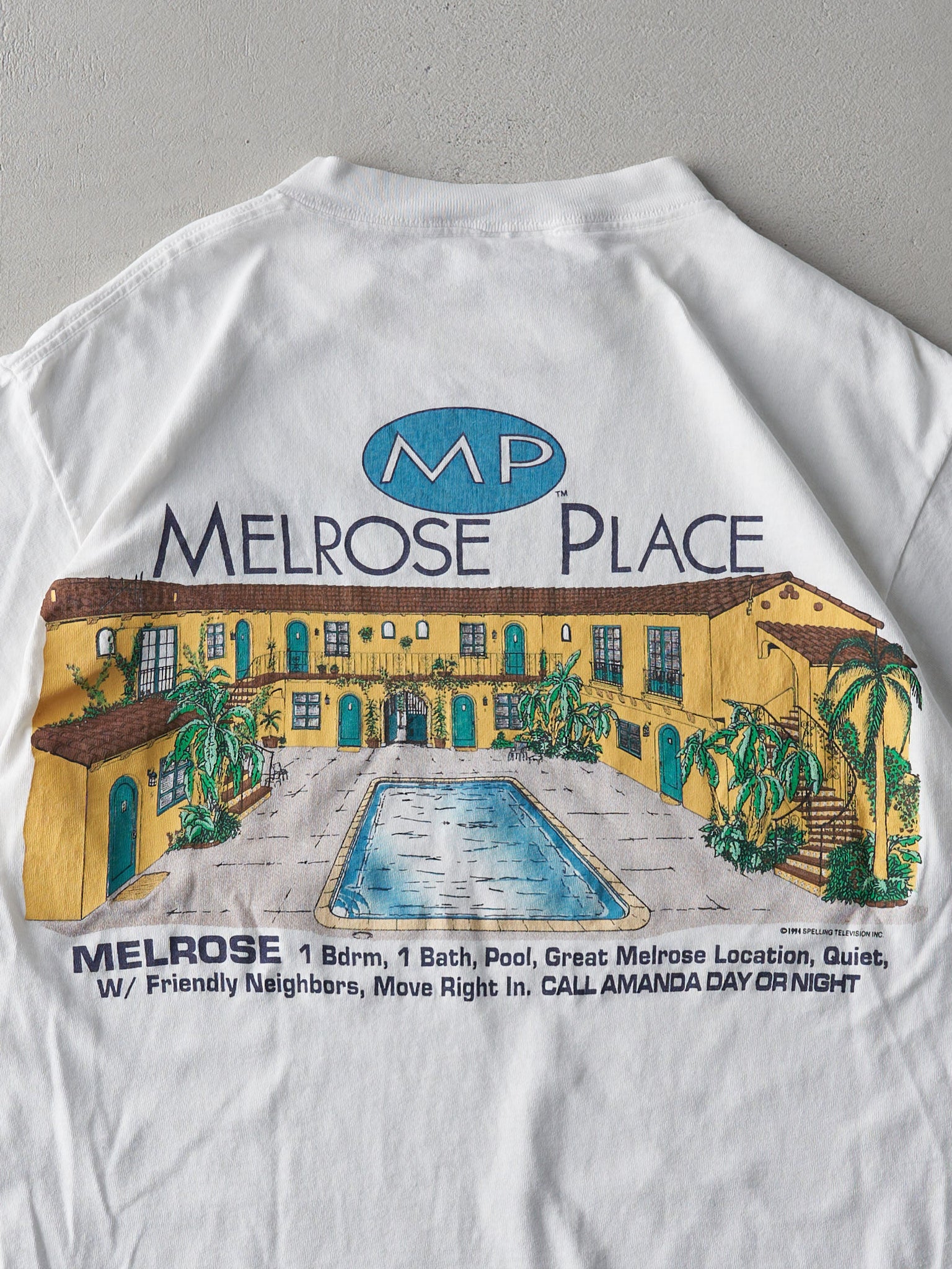 Vintage 94' White Melrose Place Tee (M)