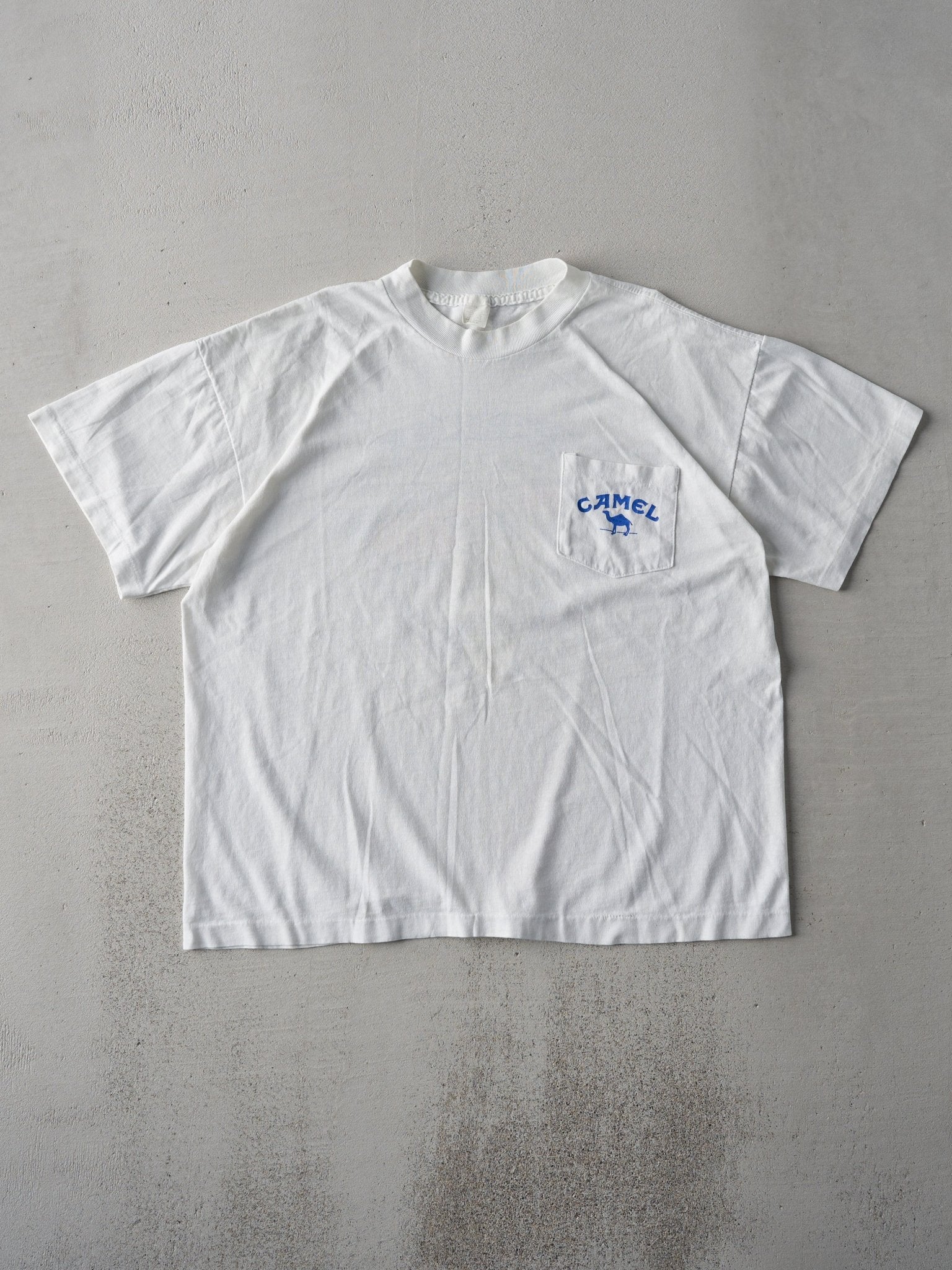 Vintage 90s White RARE Camel Cigarette Single Stitch Tee (L)