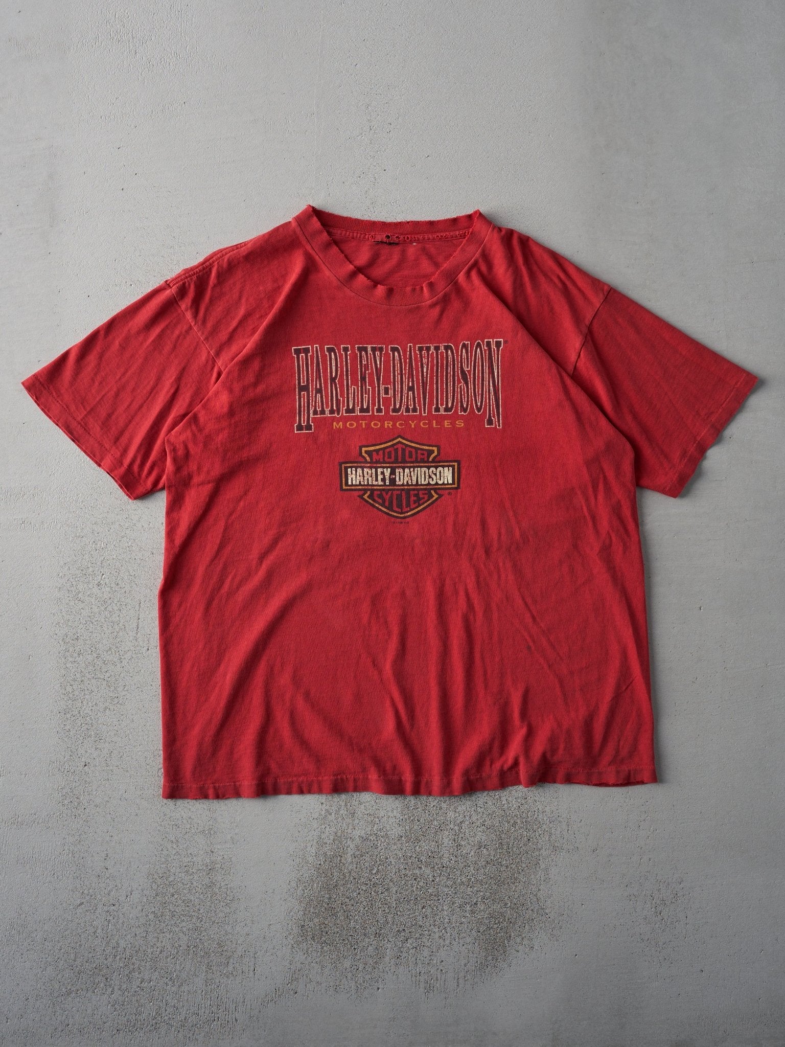 Vintage 96' Red Glendale Arizona Harley Davidson Single Stitch Tee (L)