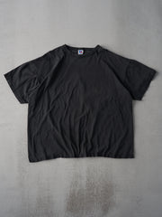 Vintage 90s Faded Black Russell Athletics Blank Tee (L/XL)