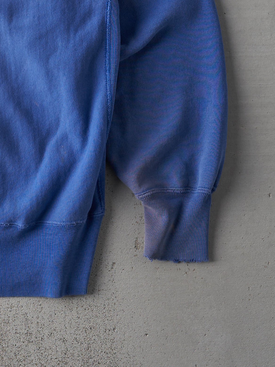 Vintage 90s Faded Blue Champion Blank Reverse Weave Crewneck (M)