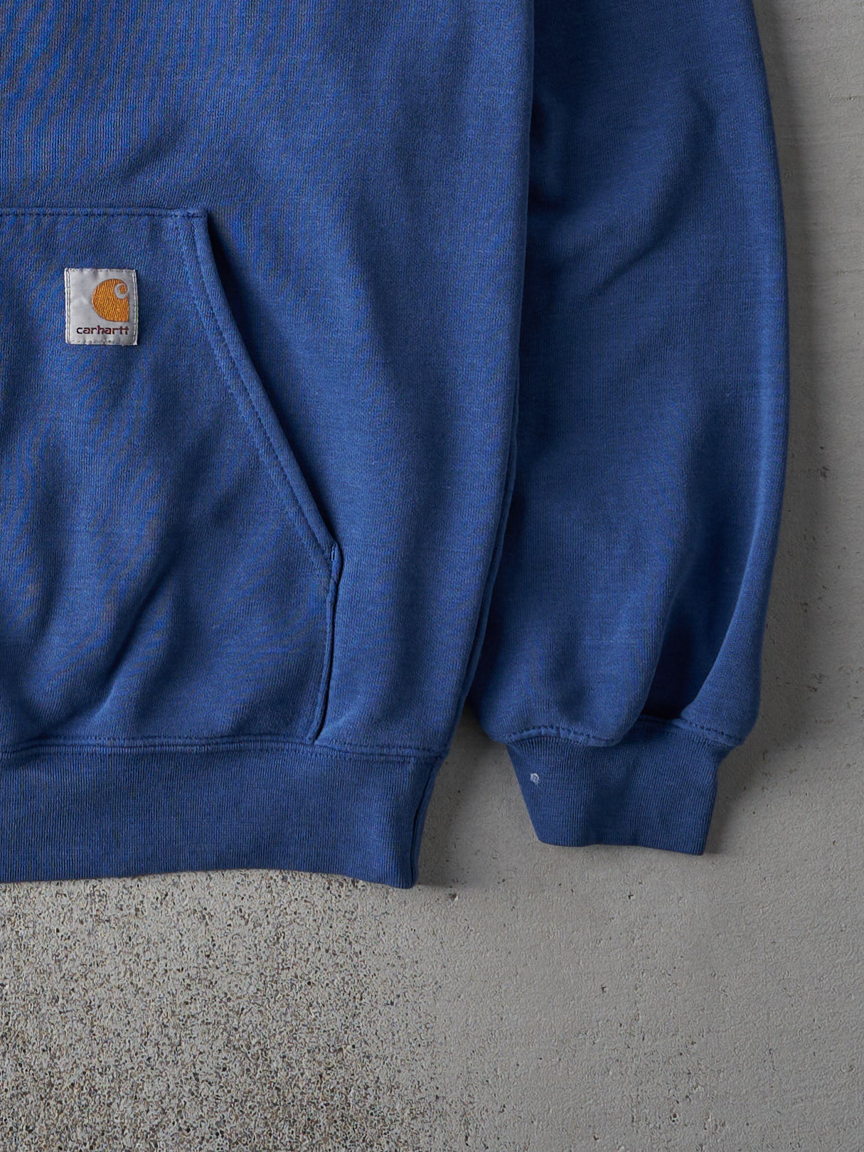 Vintage 90s Faded Blue Carhartt Blank Hoodie (L)