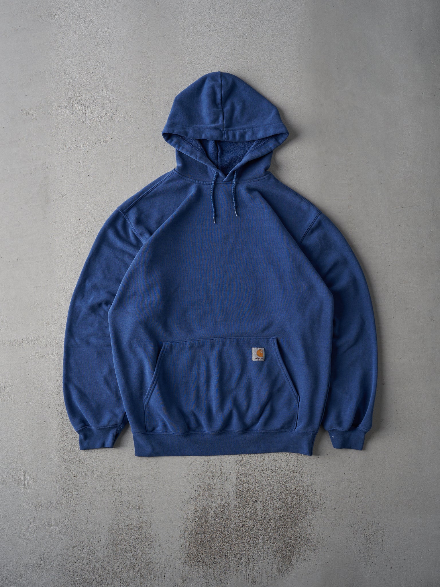 Vintage 90s Faded Blue Carhartt Blank Hoodie (L)