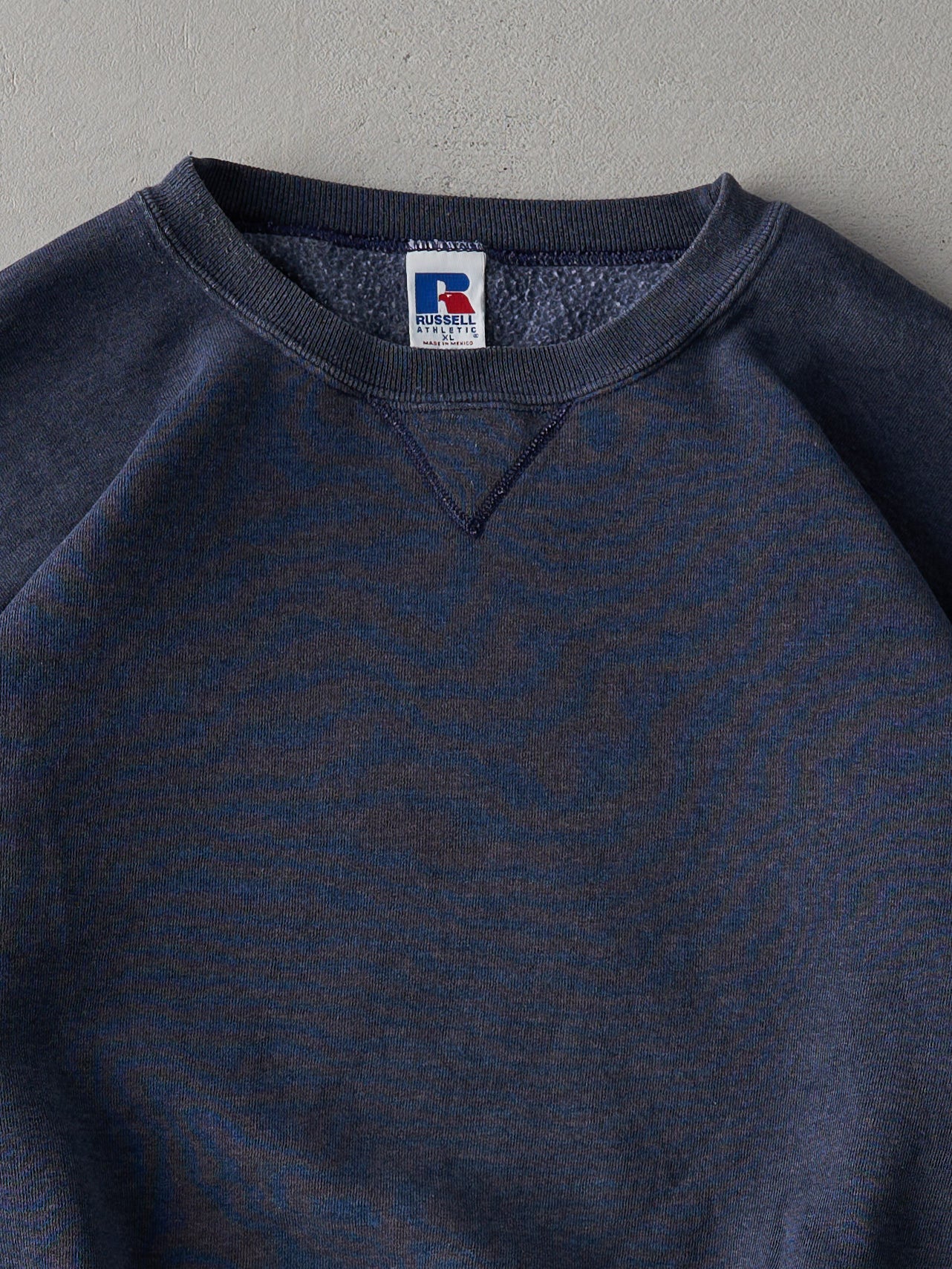 Vintage 90s Deep Blue Russell Athletics Blank Crewneck (XL)