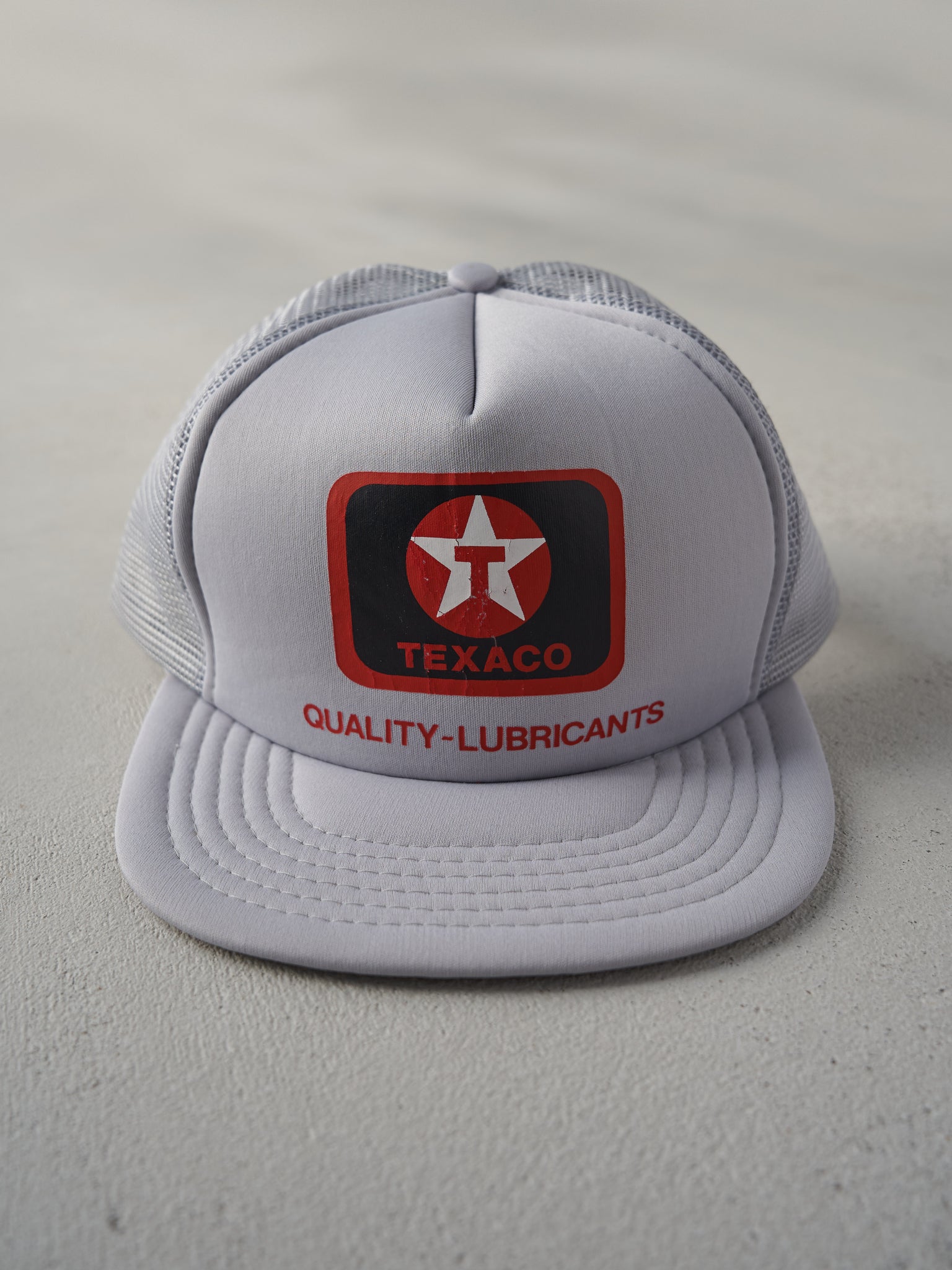 Vintage 80s Grey Texaco Trucker Snapback Hat