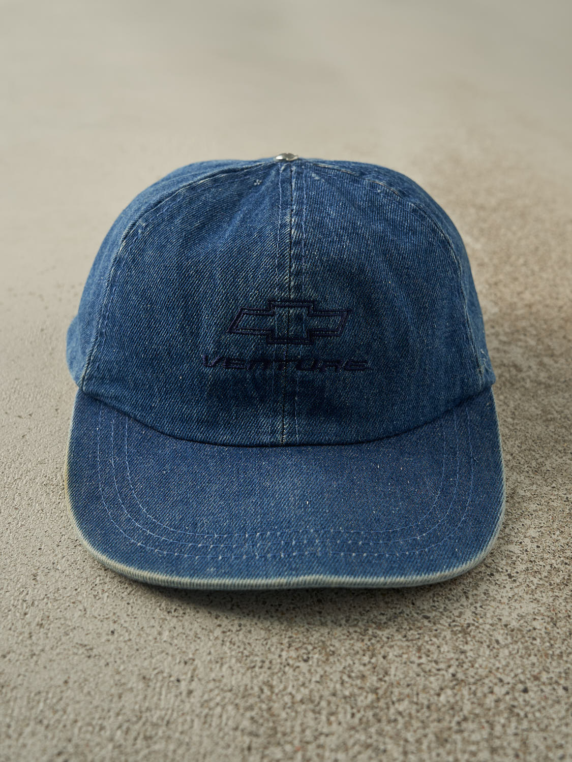 Vintage 90s Mid Wash Chevrolet Venture Denim Embroidered Strapback