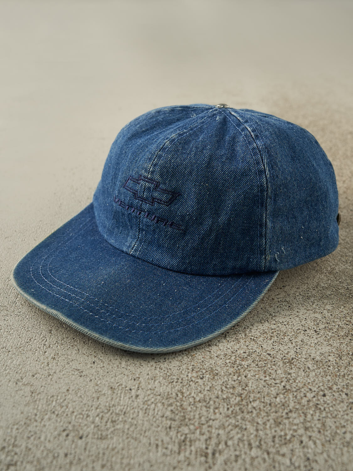 Vintage 90s Mid Wash Chevrolet Venture Denim Embroidered Strapback
