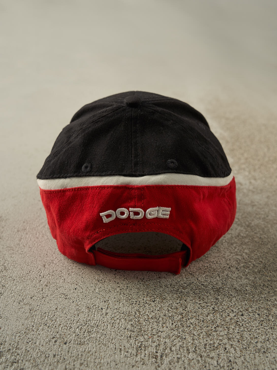 Vintage Y2K Black Dodge Embroidered Velcro Hat