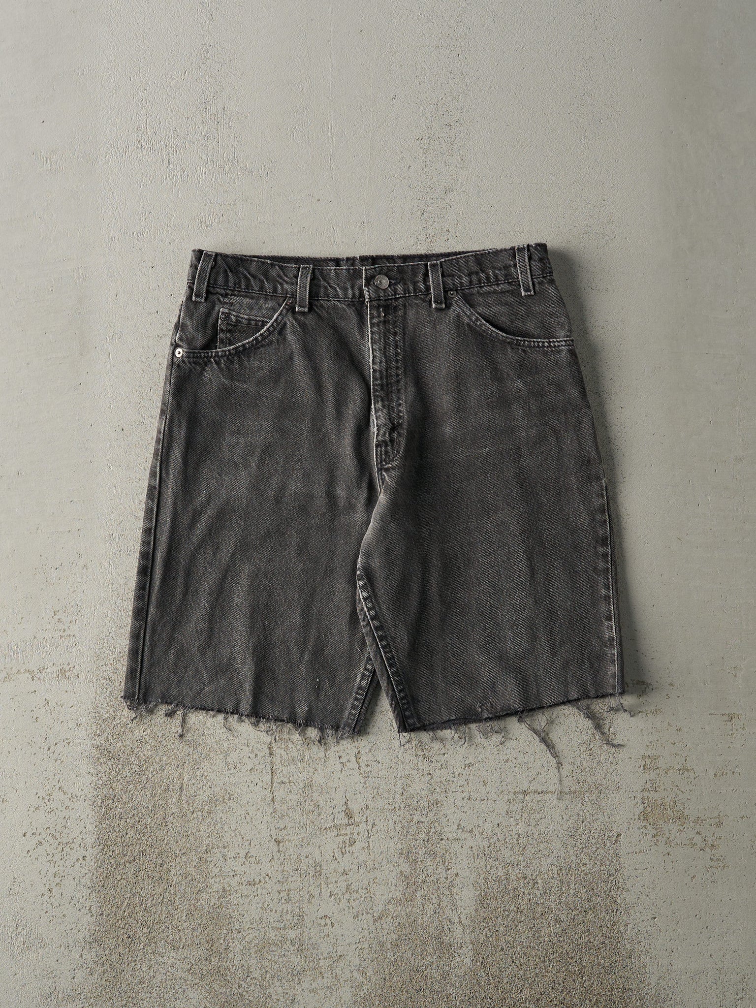 Vintage 80s Black Levi's 550 Orange Tab Denim Shorts (32x10)