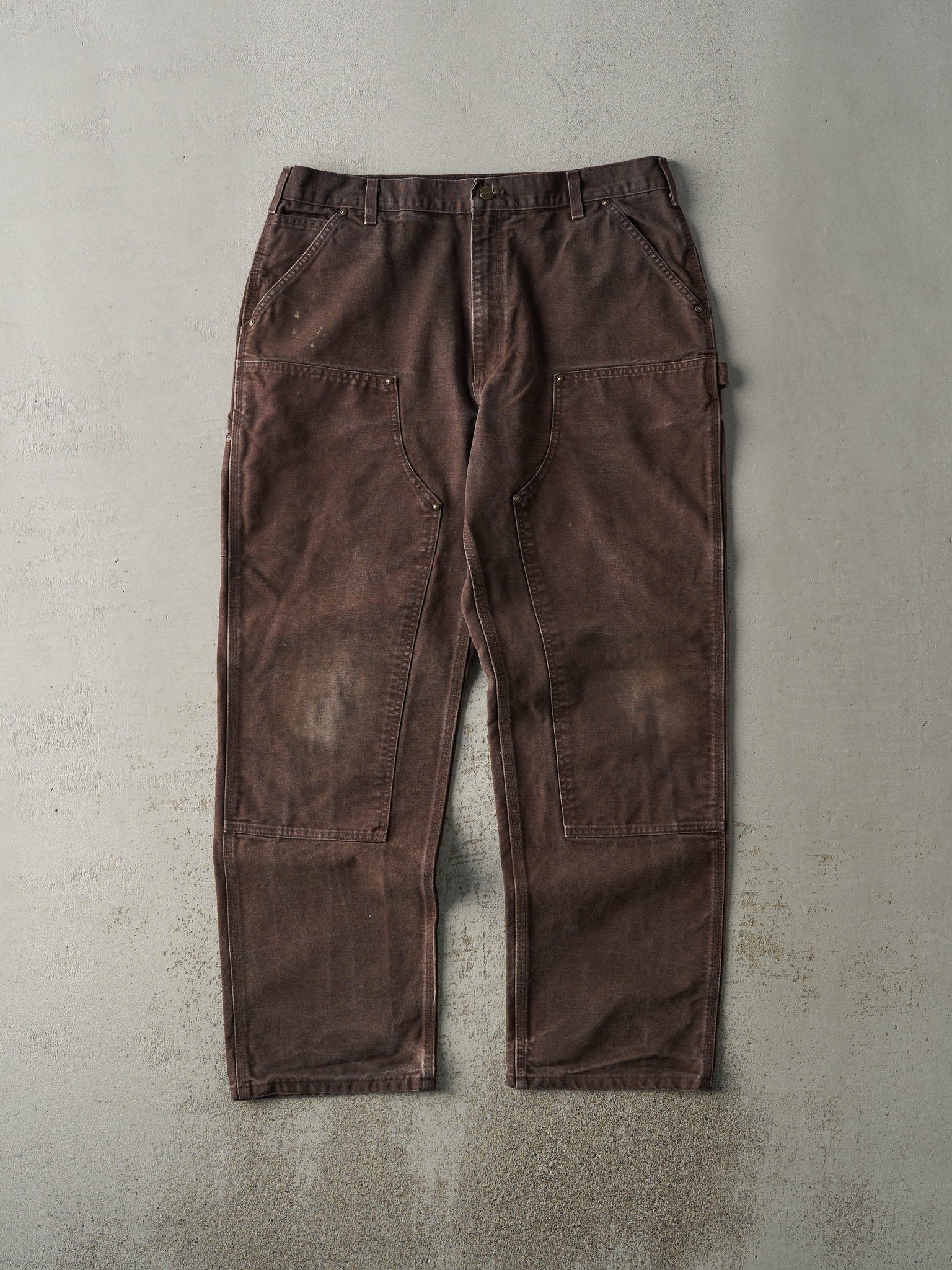 Vintage Y2K Brown Carhartt Double Knee Carpenter Pants (37x32)