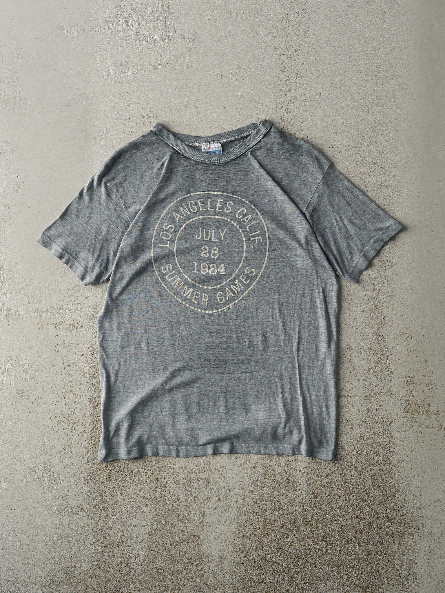 Vintage 84' Grey Los Angeles Summer Games Tee (S)