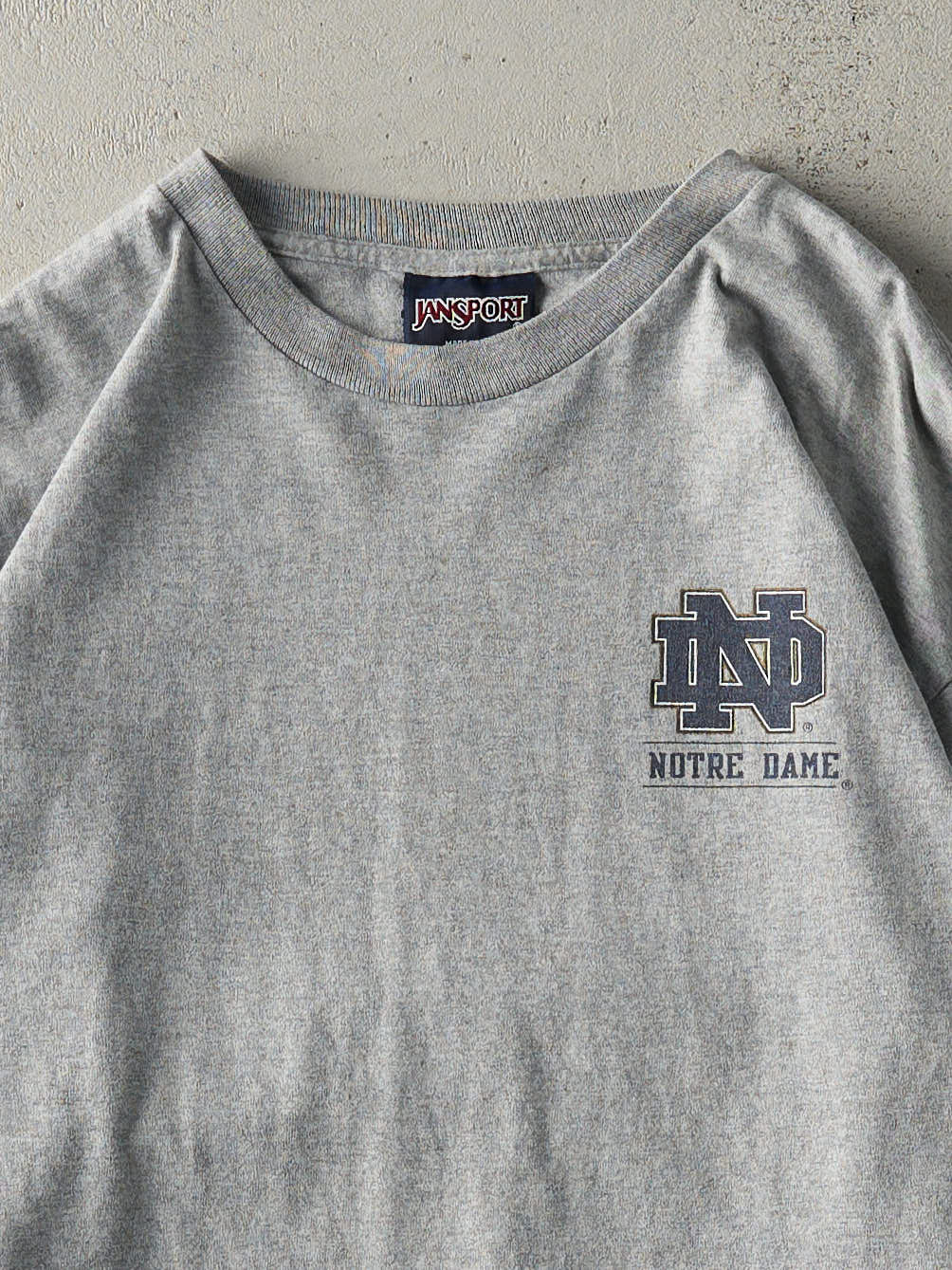 Vintage 90s Grey Notre Dame Fighting Irish Long Sleeve (M/L)