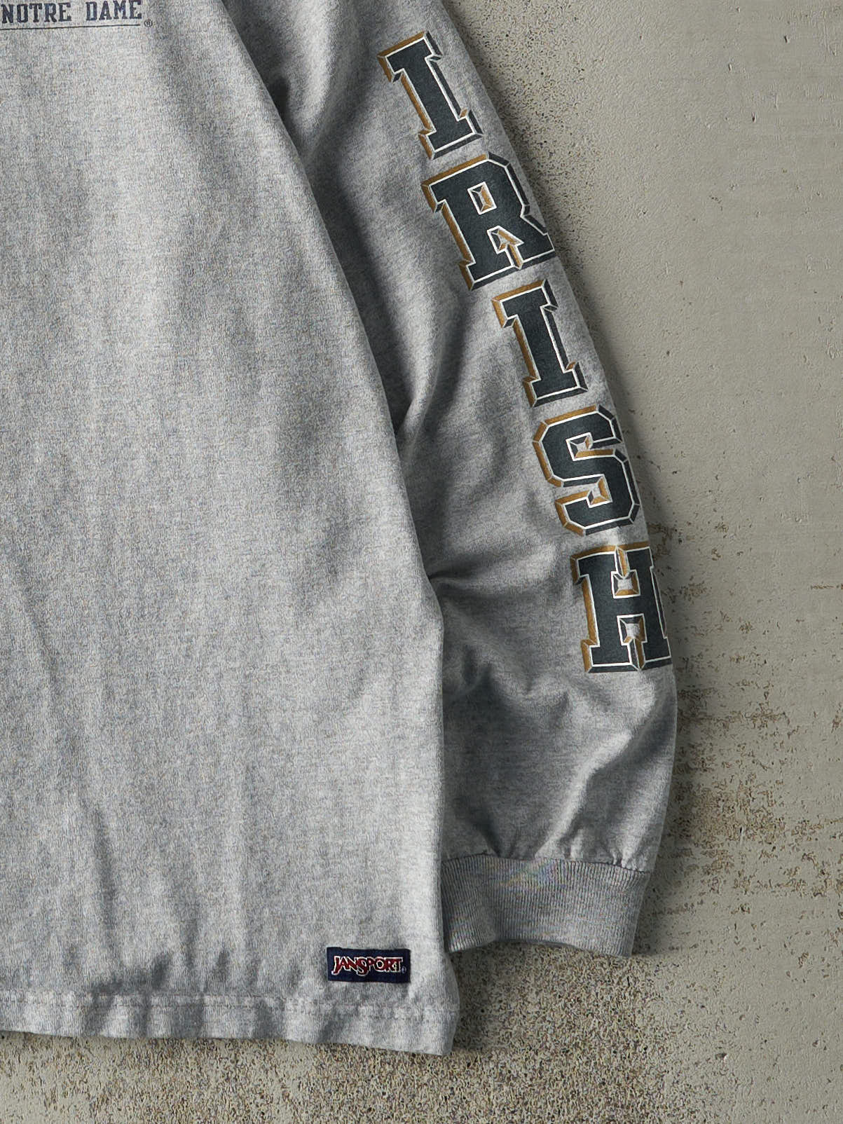 Vintage 90s Grey Notre Dame Fighting Irish Long Sleeve (M/L)