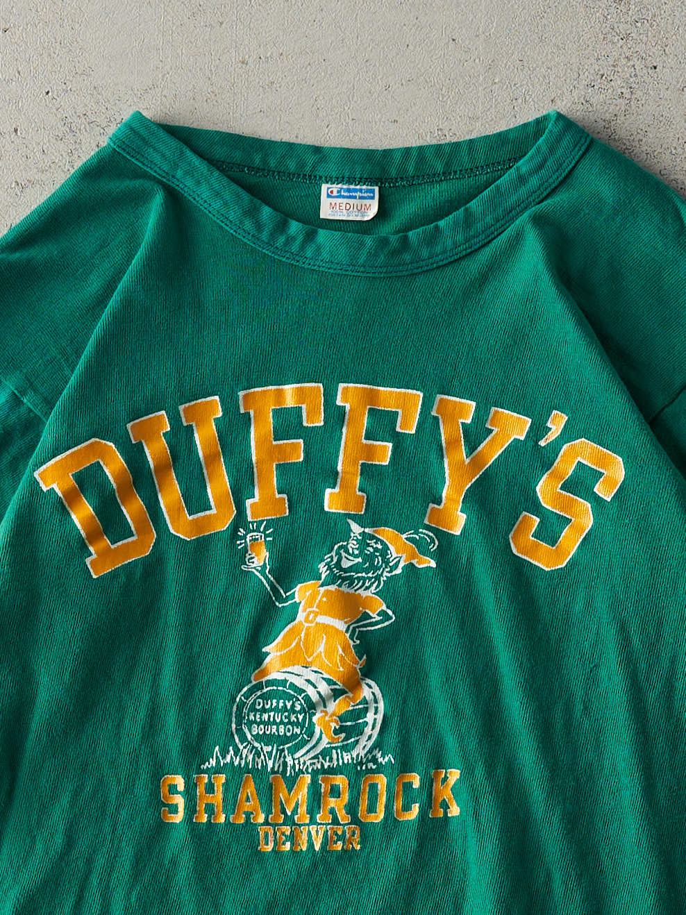 Vintage 70s Green Duffys Shamrock Denver Tee (XS)