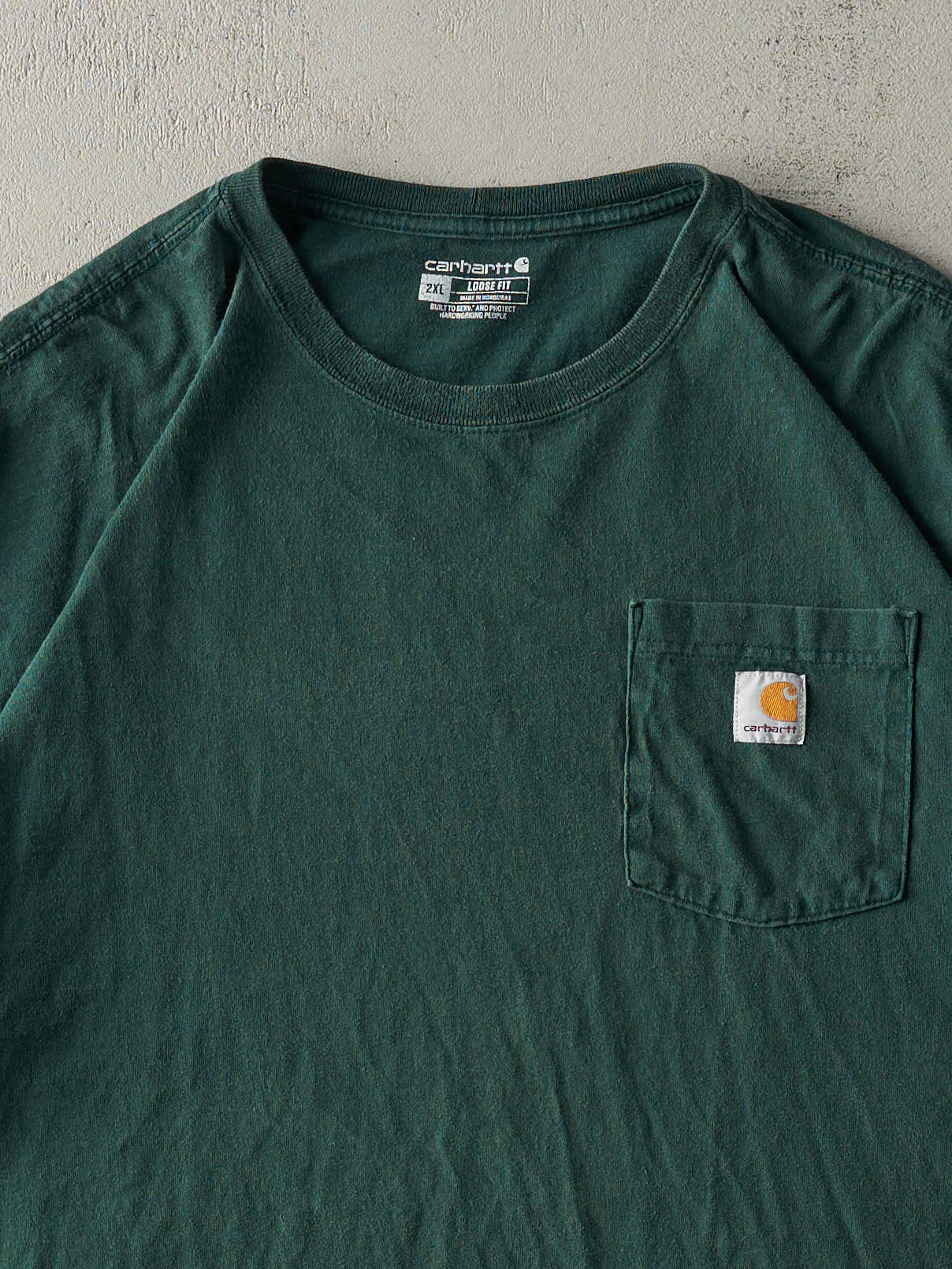 Vintage Y2K Green Carhartt Pocket Tee (XXL/XXXL)