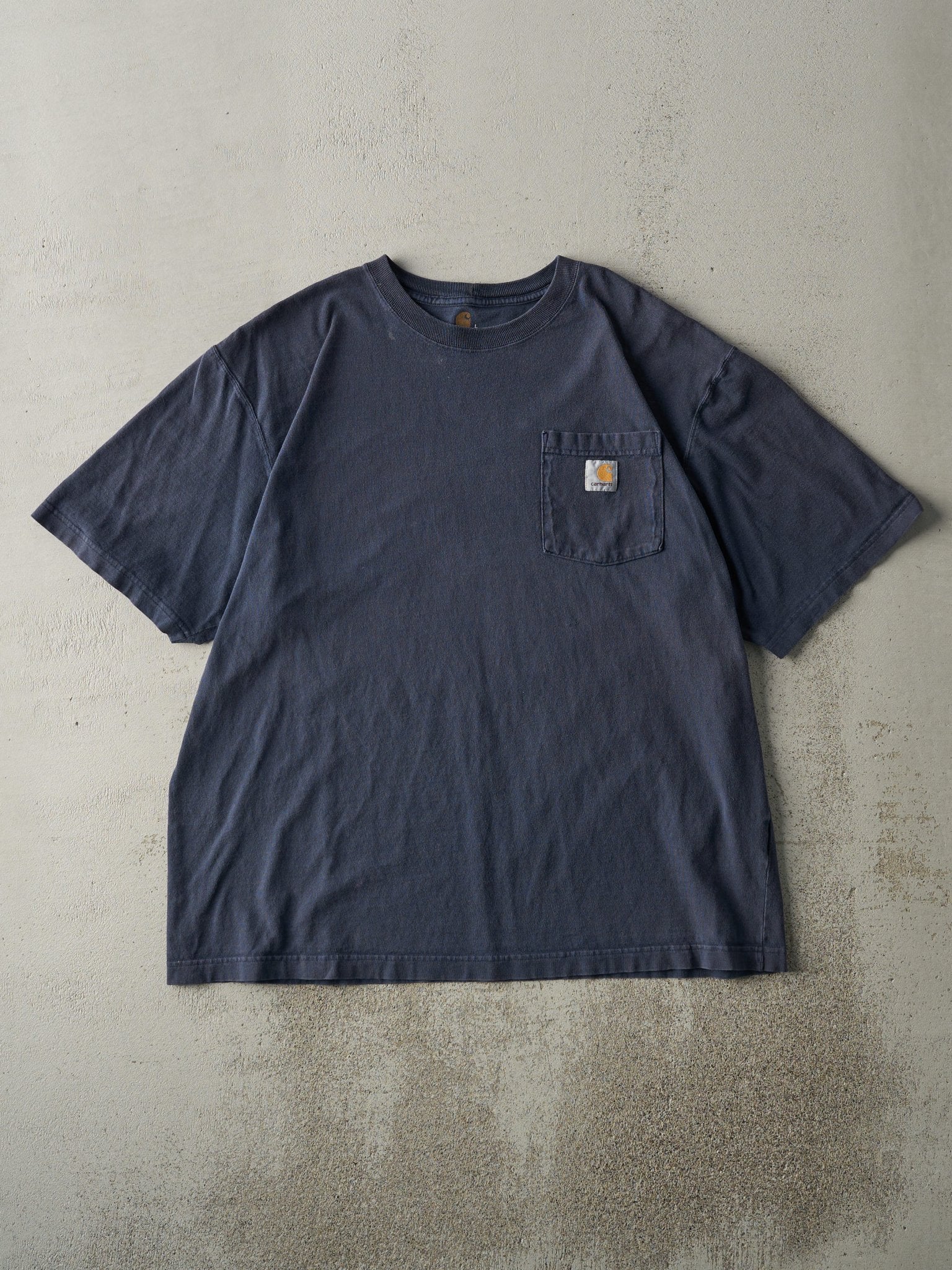 Vintage Y2K Navy Blue Carhartt Pocket Tee (L/XL)