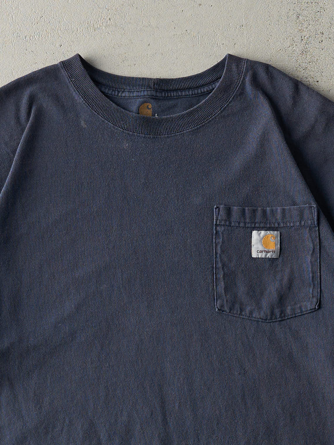 Vintage Y2K Navy Blue Carhartt Pocket Tee (L/XL)