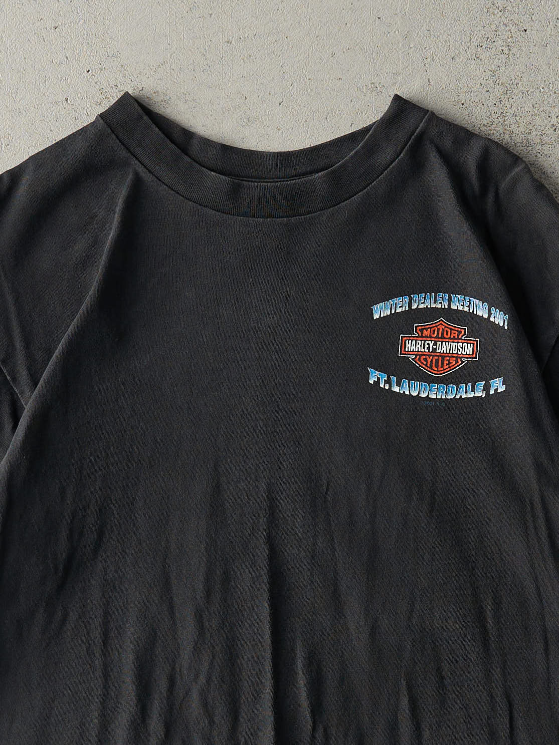 Vintage 01' Black Ft. Lauderdale, Florida Harley Davidson Tee (M)