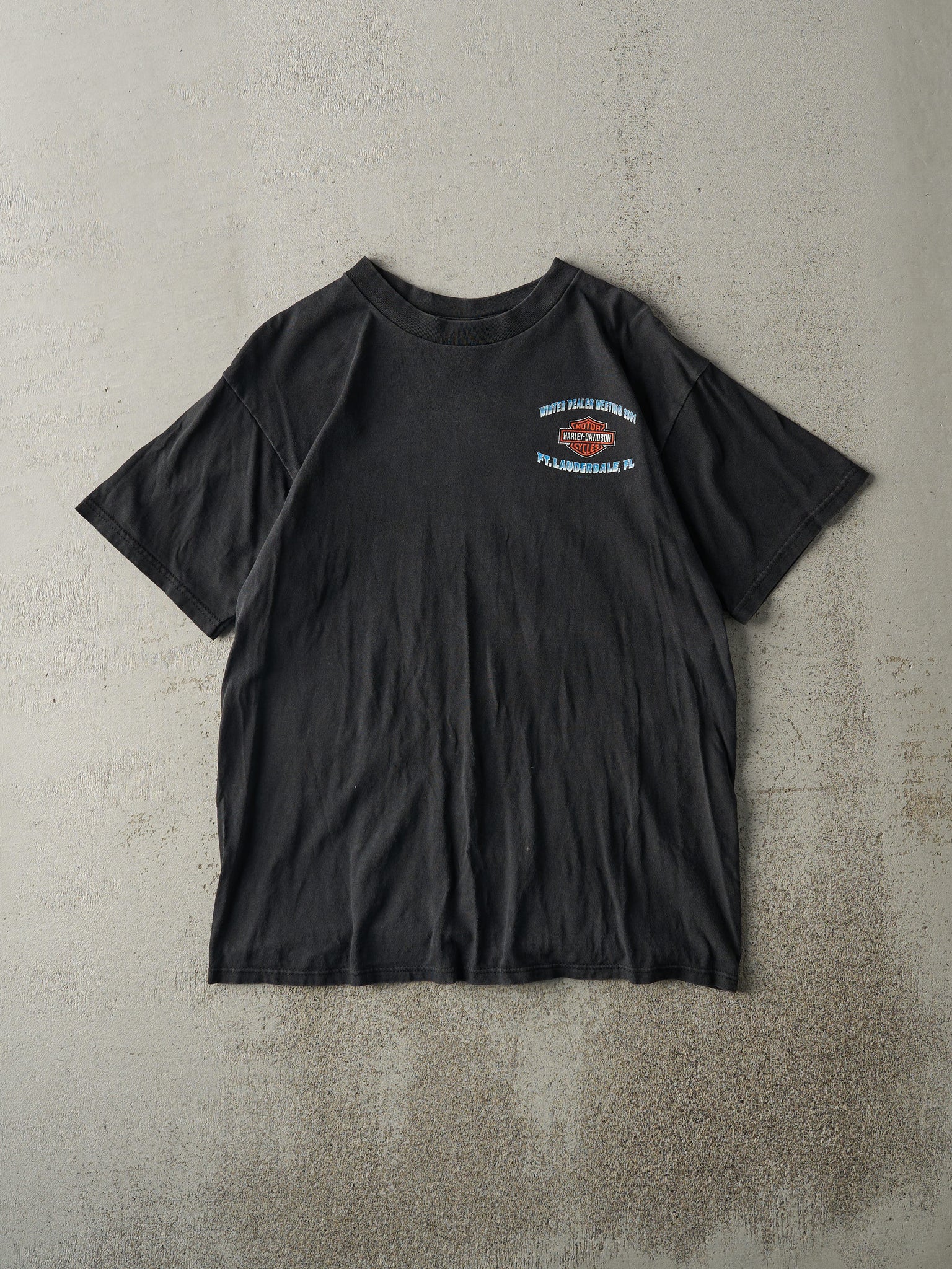 Vintage 01' Black Ft. Lauderdale, Florida Harley Davidson Tee (M)