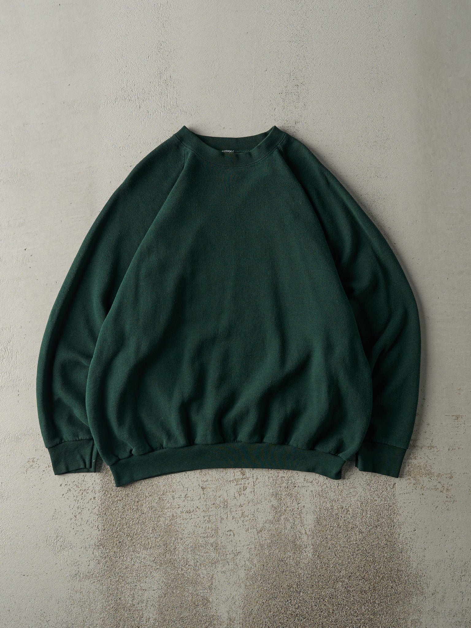 Vintage 80s Forest Green Blank Crewneck (L)