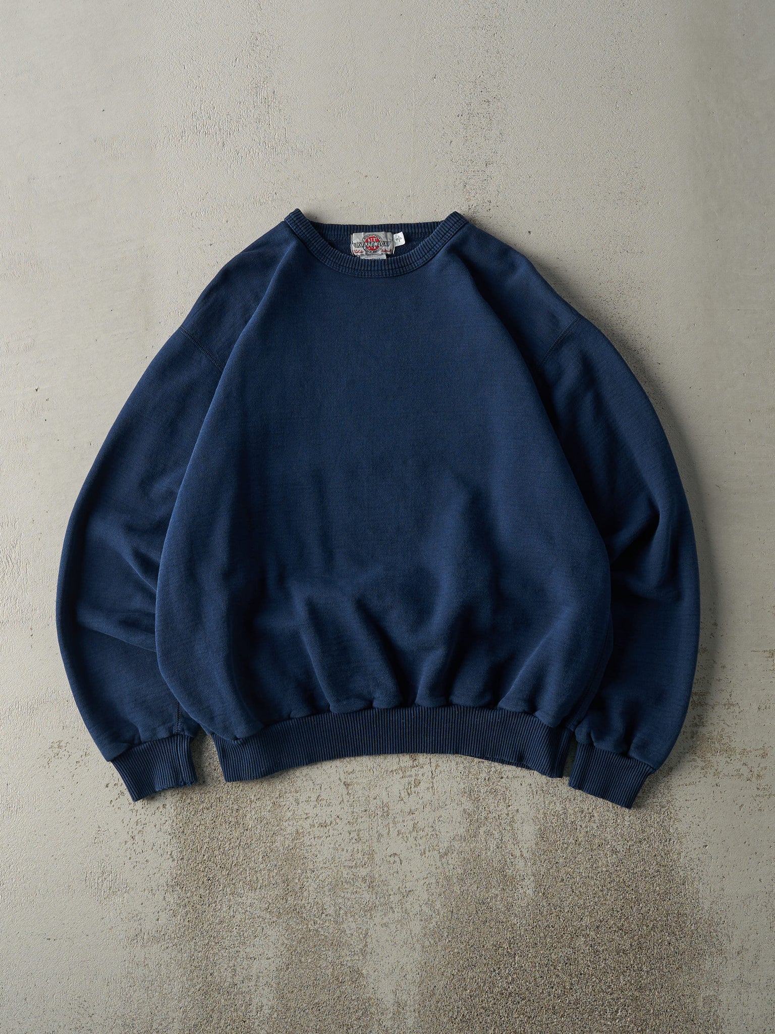 Vintage 90s Navy Blue Blank Crewneck (S/M)