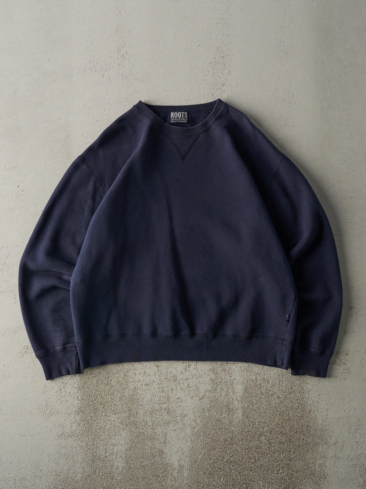 Vintage Y2K Navy Blue Roots Blank Crewneck (XL)