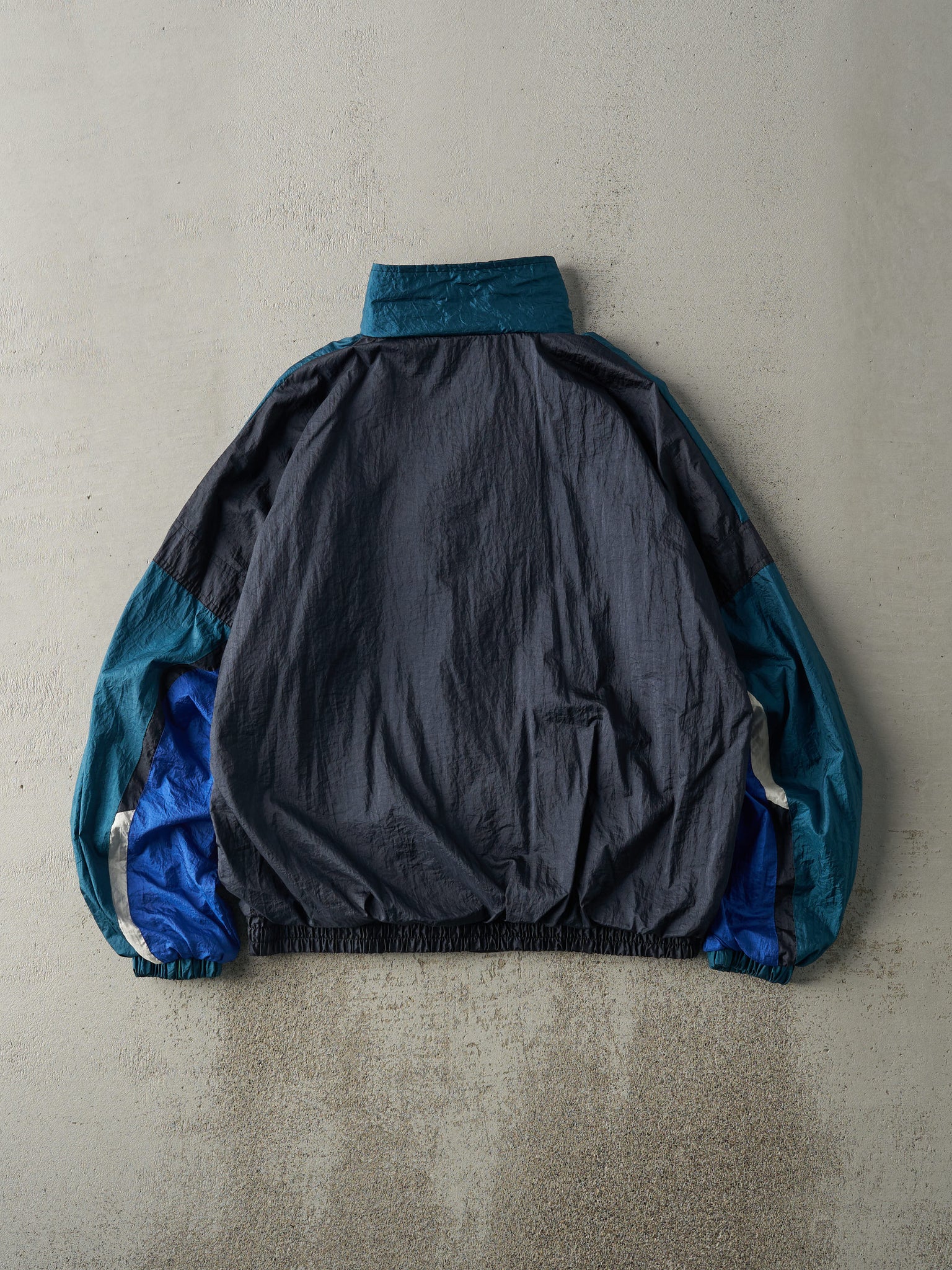 Vintage 90s Green, Blue & Black Wilson Windbreaker Jacket (L)