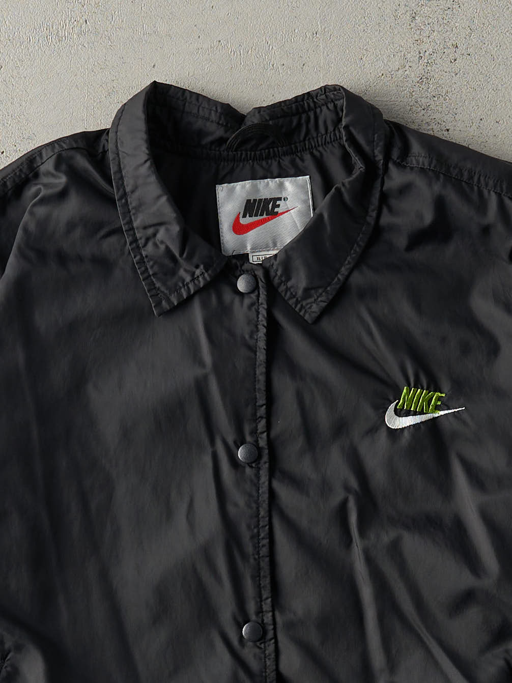 Vintage 90s Black Button Up Nike Coaches Jacket (M)