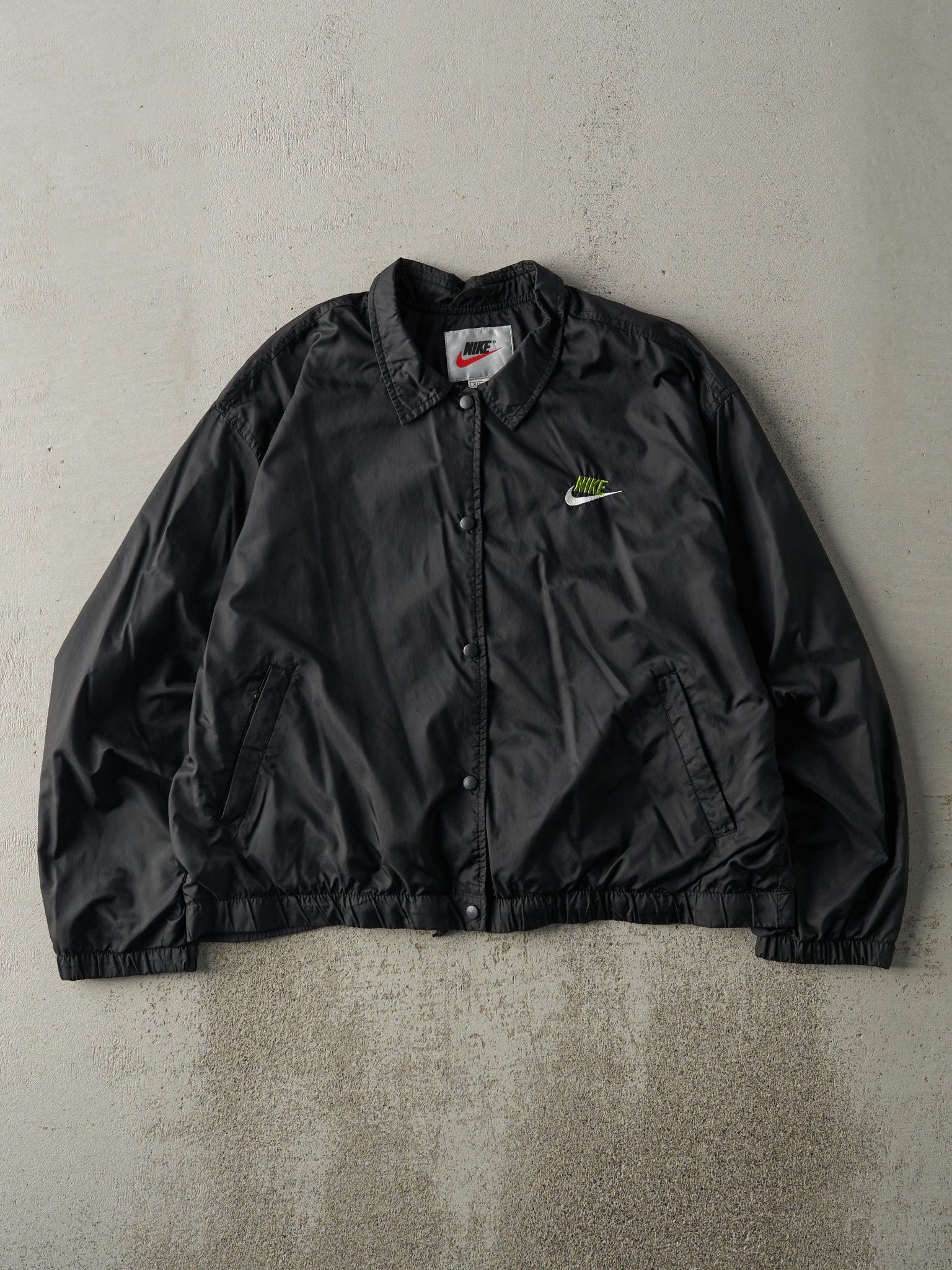 Vintage 90s Black Button Up Nike Coaches Jacket (M) – Rebalance