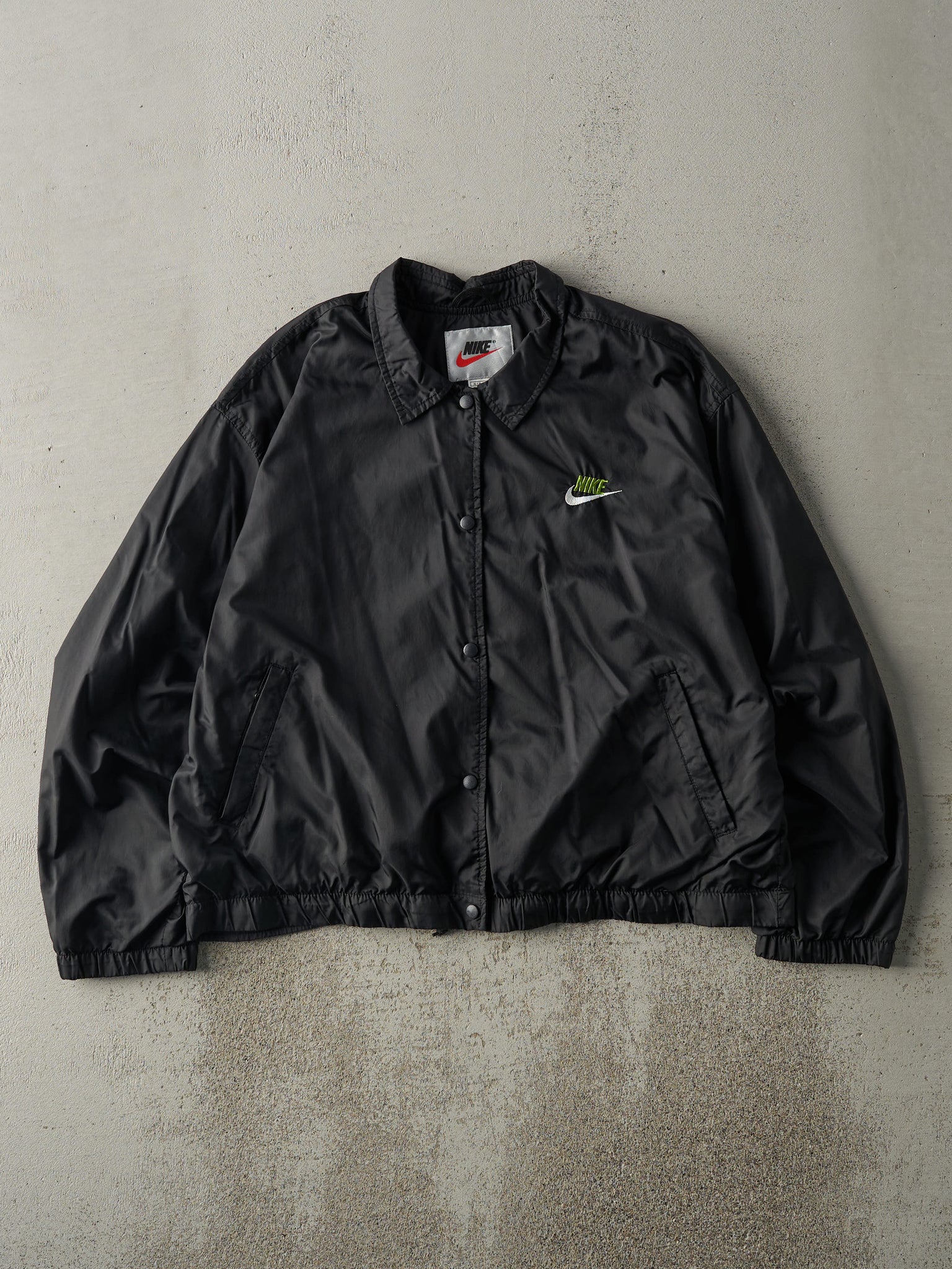 Vintage 90s Black Button Up Nike Coaches Jacket (M)