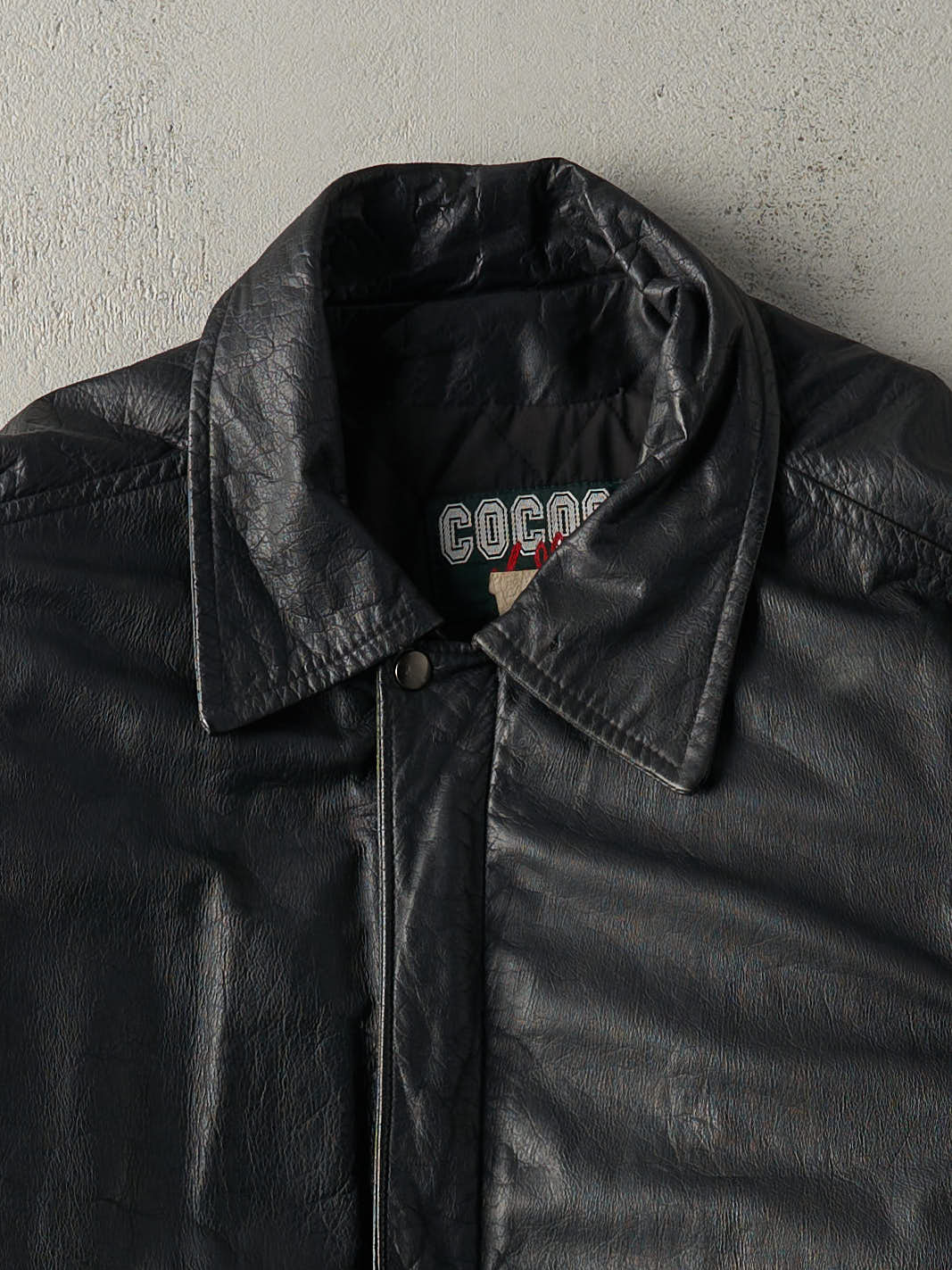 Vintage 90s Black Cocoa Valley Leather Jacket (M/L)