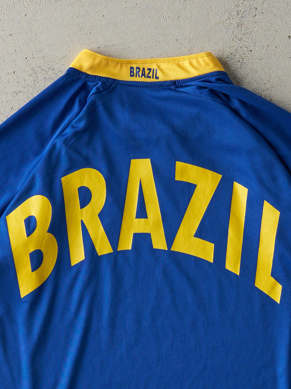 Vintage Y2K Blue Brazil Soccer Jersey (M)