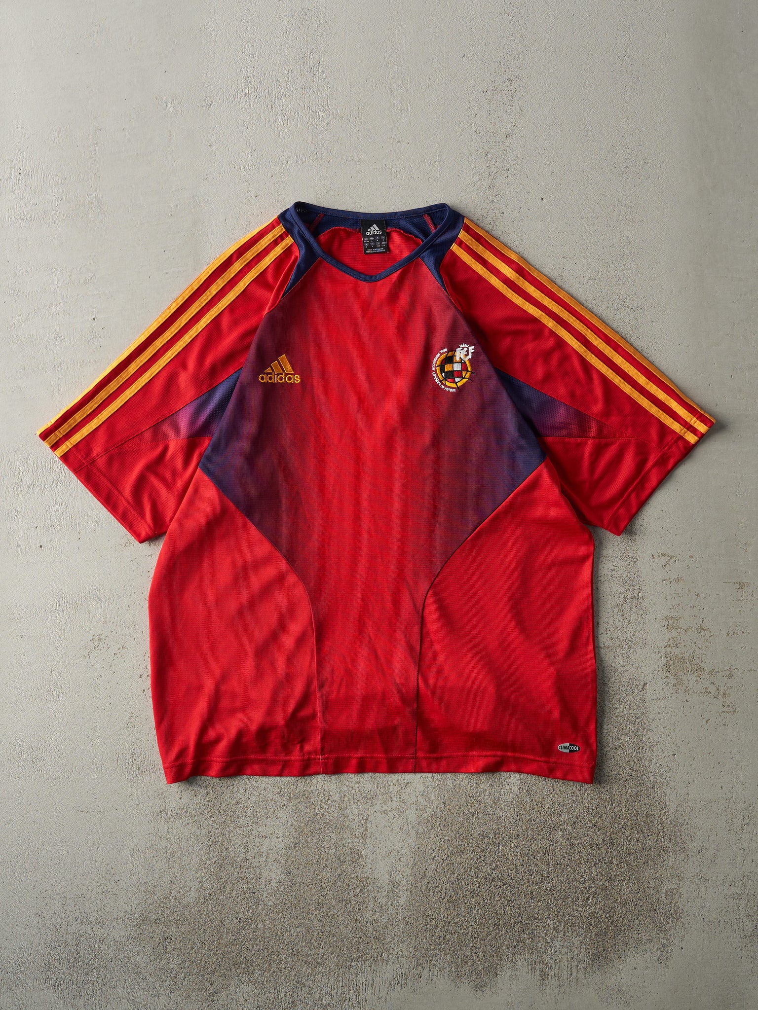 Vintage Y2K Red Spain Adidas Soccer Jersey (L)