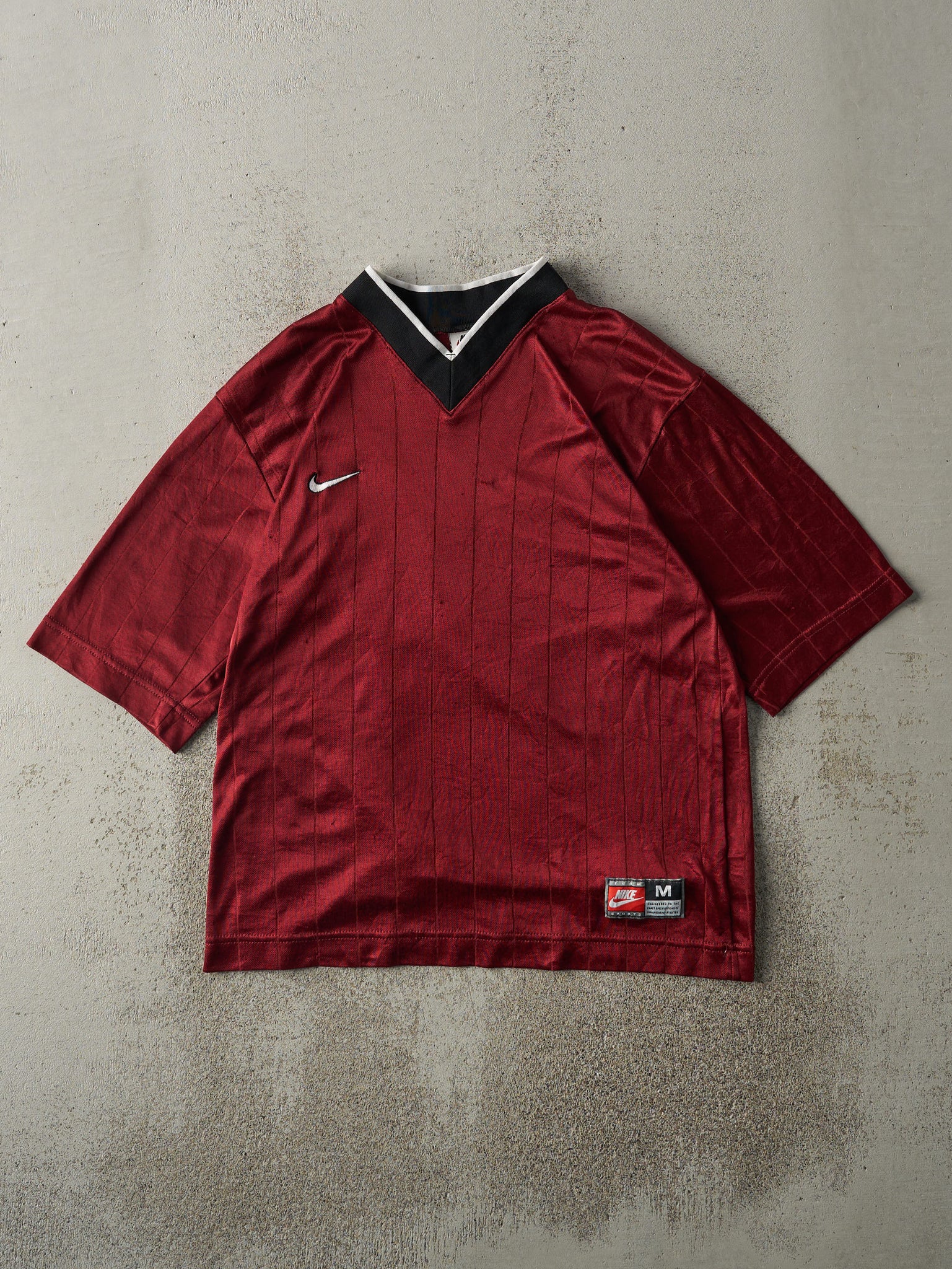 Vintage 90s Burgundy Nike Soccer Jersey (S)