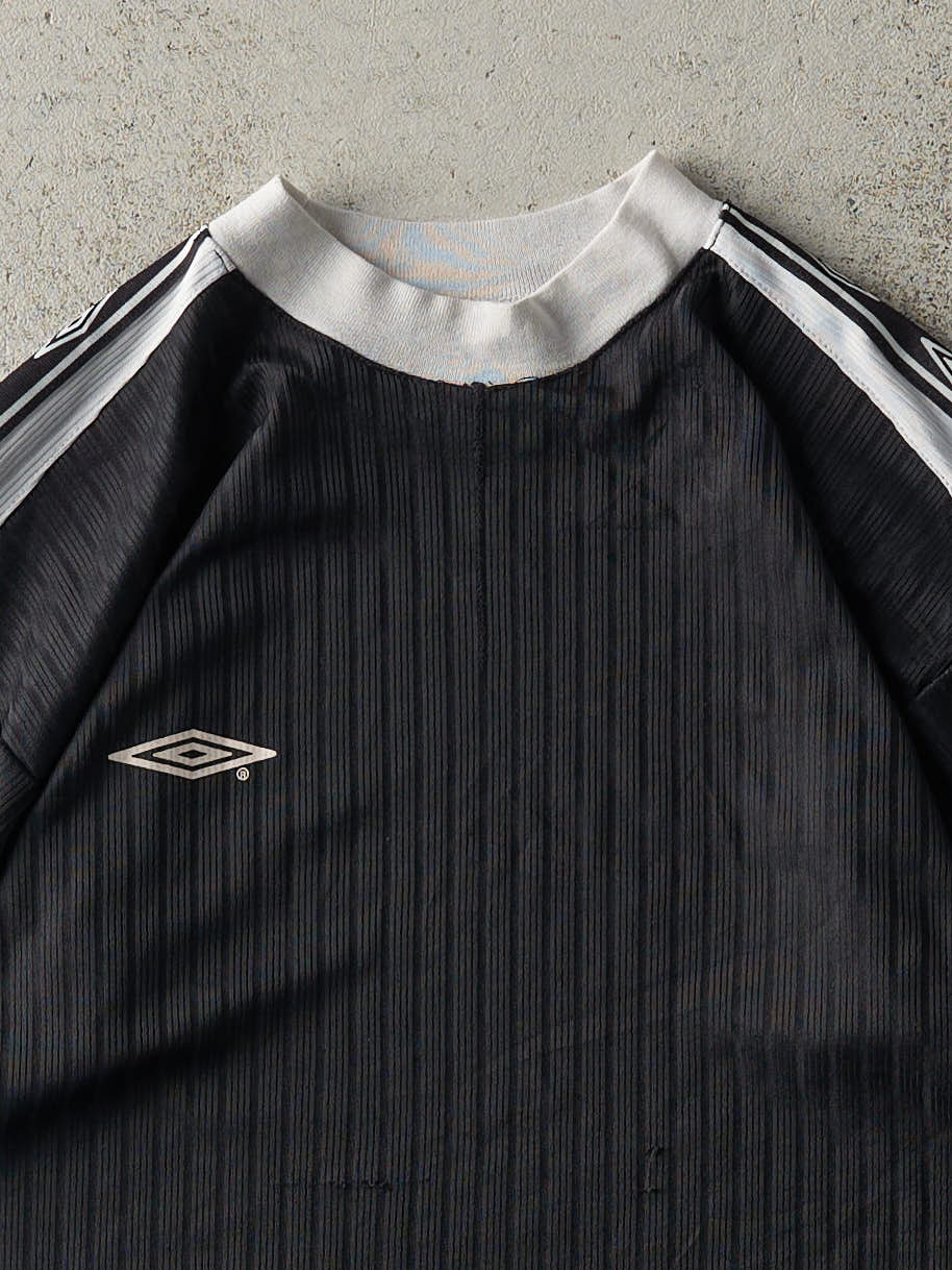 Vintage 90s Black & White Umbro Soccer Jersey (S)