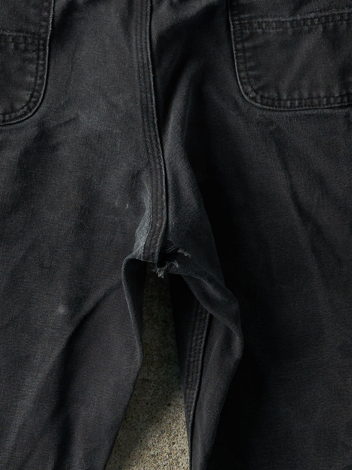 Vintage 90s Faded Black Carhartt Double Knee Carpenter Pants (36x31.5)