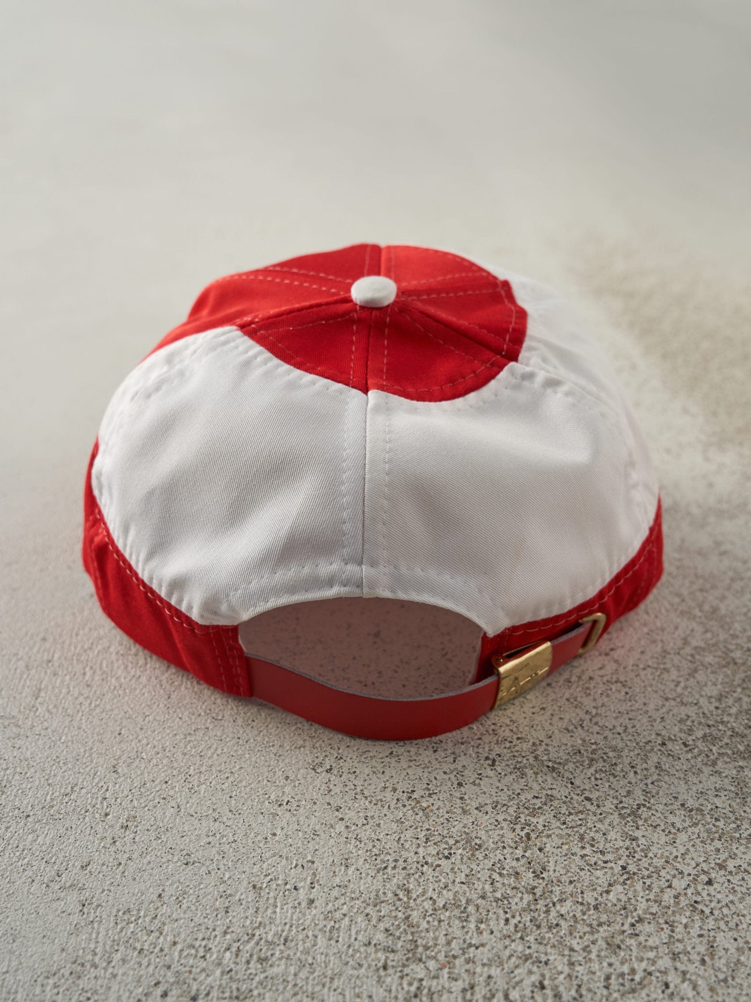 Vintage 90s Red & White Signed Wings Over Houston Strapback