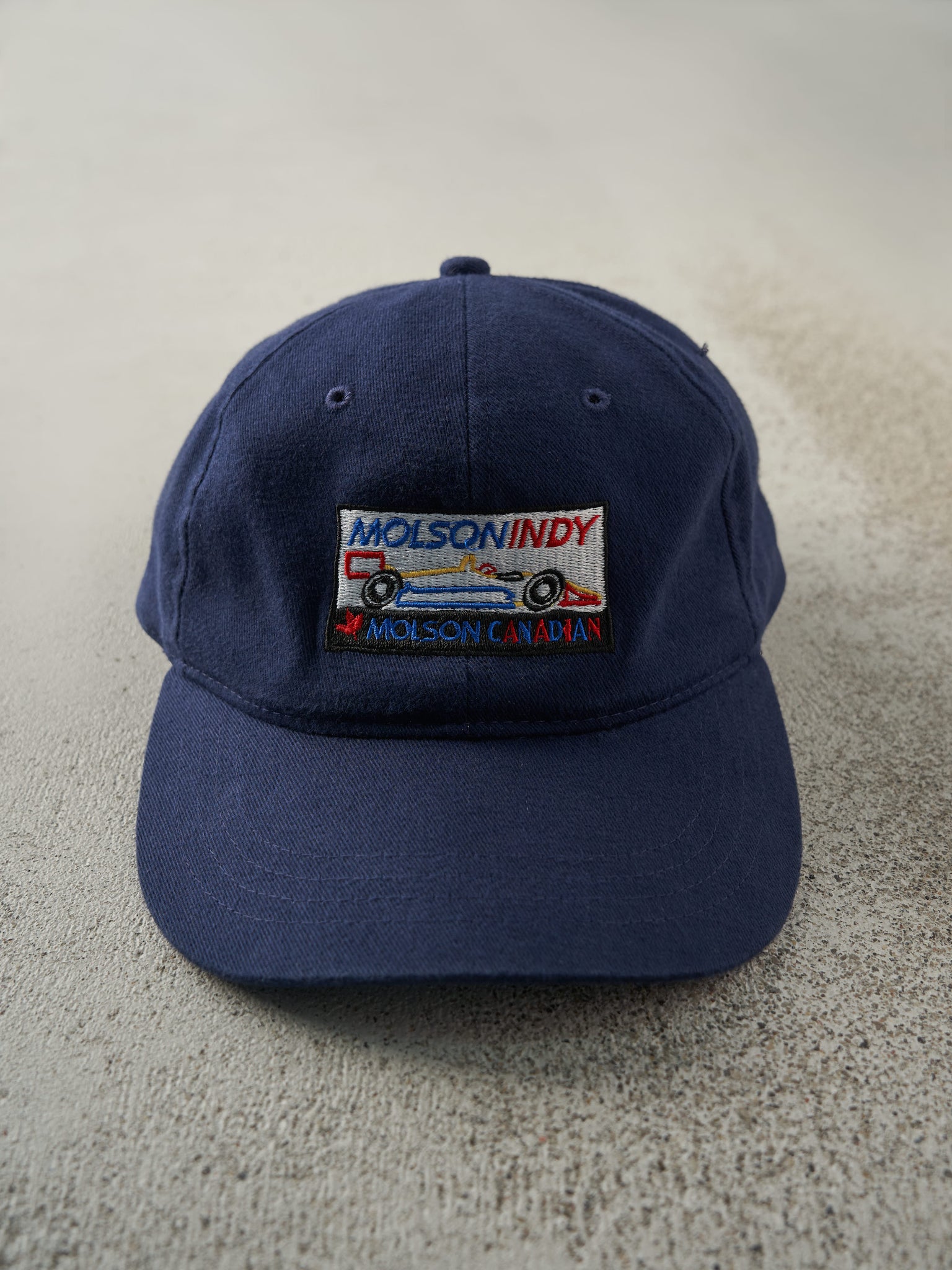 Vintage Y2K Navy Blue Molson Indy Racing Embroidered Strap Back