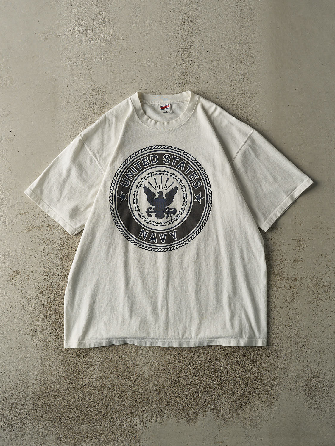 Vintage 90s White US Navy Tee (XL)