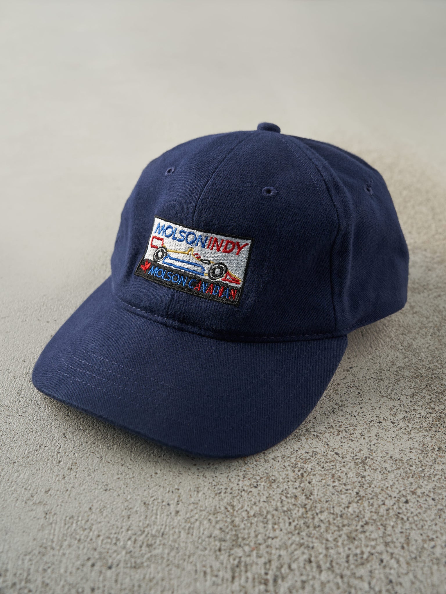 Vintage Y2K Navy Blue Molson Indy Racing Embroidered Strap Back