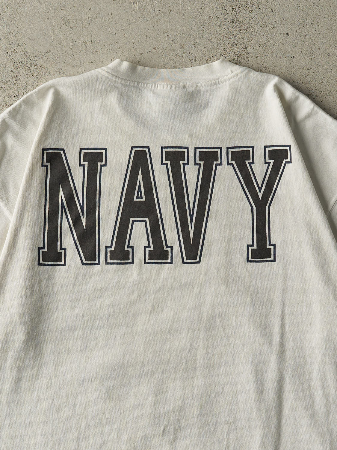 Vintage 90s White US Navy Tee (XL)