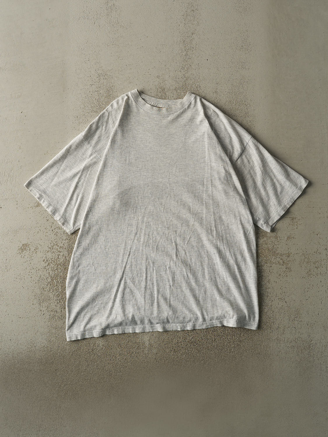 Vintage 90s Heather Grey Blank Single Stitch Tee (XL)