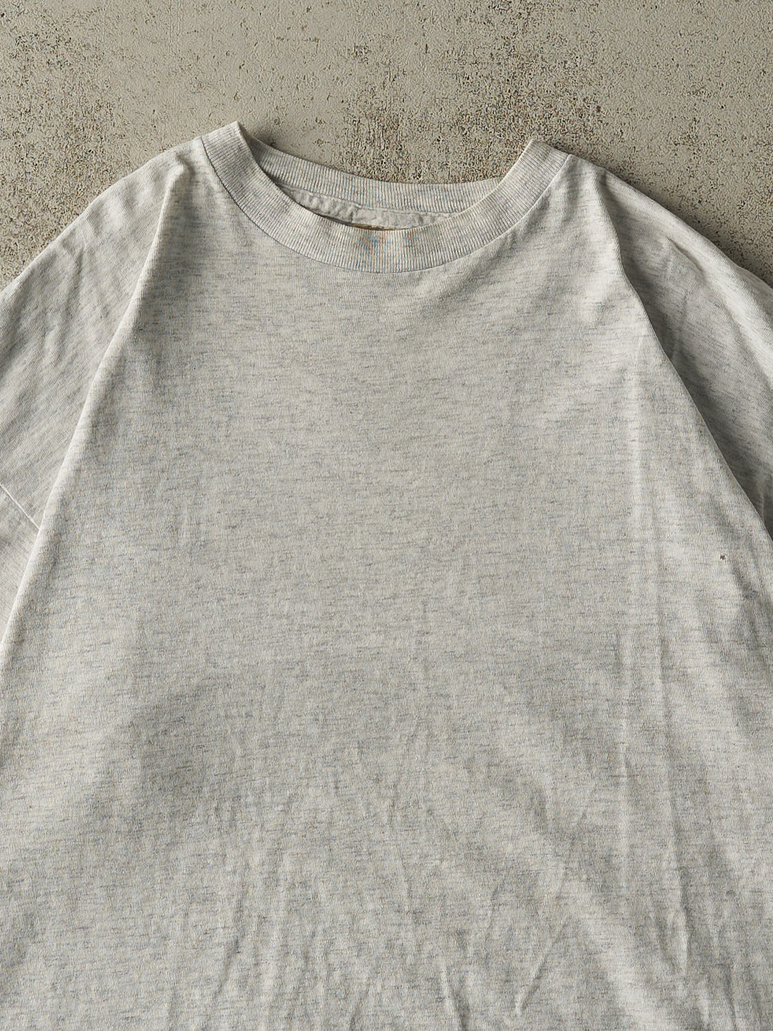 Vintage 90s Heather Grey Blank Single Stitch Tee (XL)